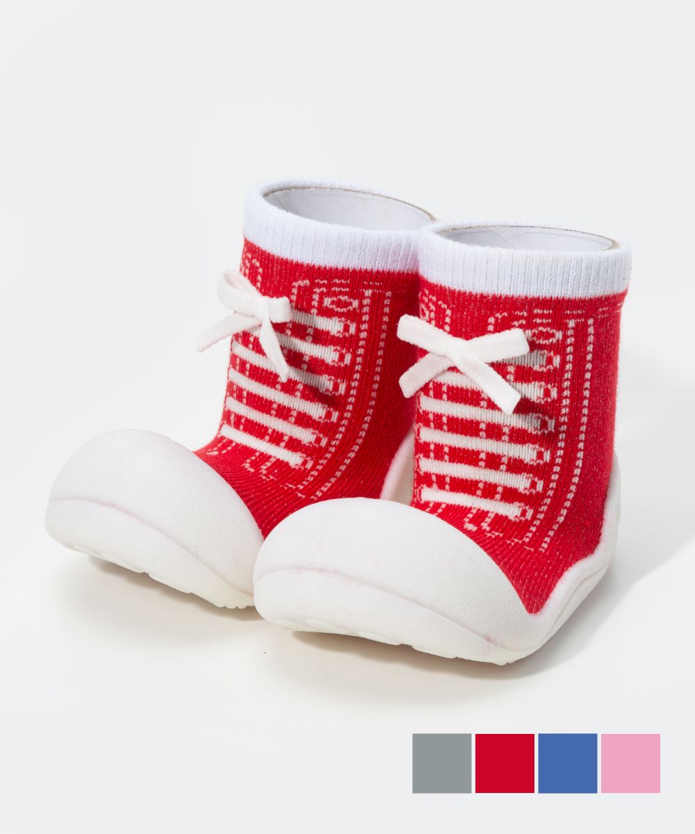 アティパス Attipas Sneakers ベビーシューズ キッズ ソックスシューズ 出産祝い ファーストシューズ 赤ちゃん トレーニングシューズ 女の子 男の子 （レッド） レッド