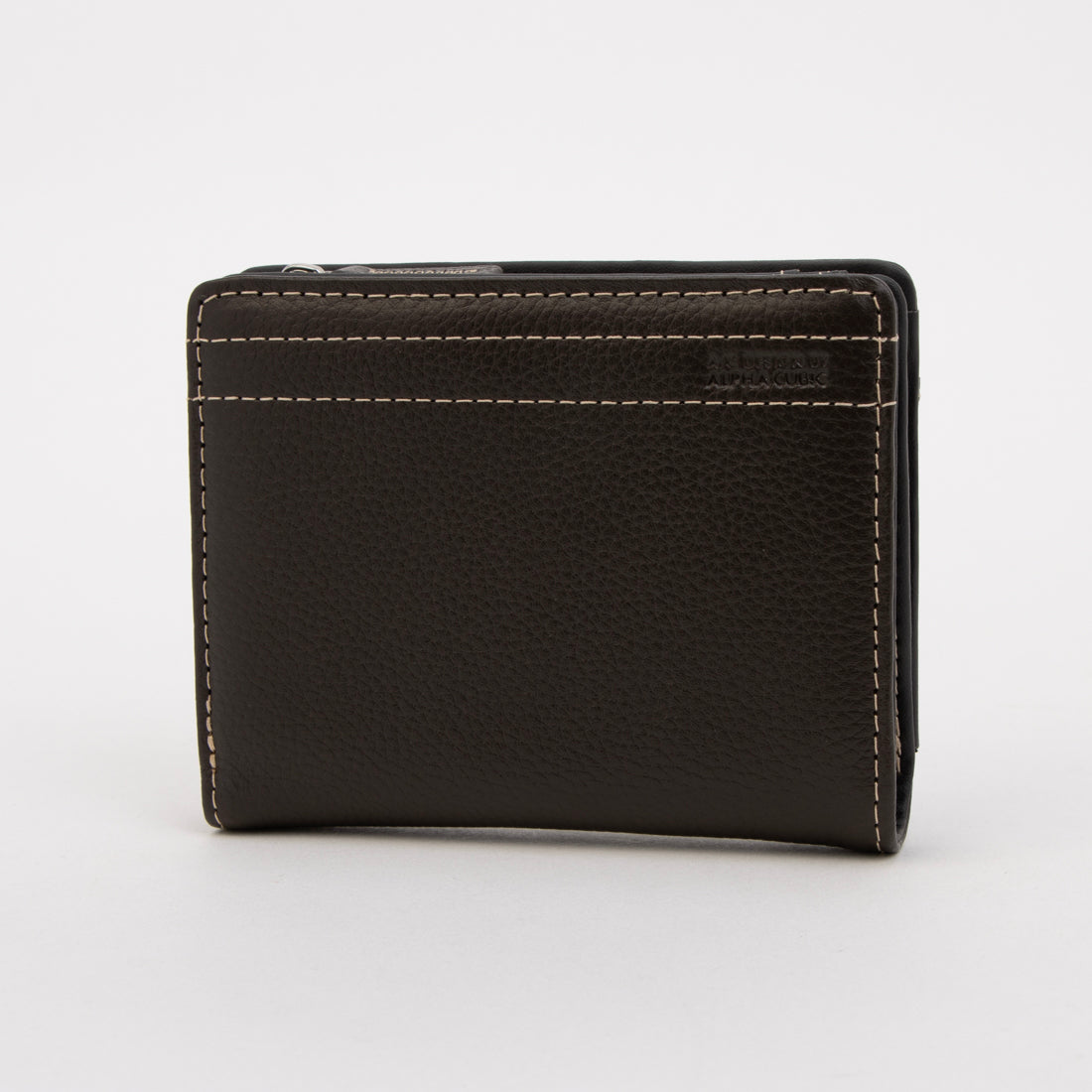 エーシーデザインバイアルファキュービック A/C DESIGN BY ALPHA CUBIC 財布 メンズ 2つ折り 本革 牛革 L字ファスナー コンパクト カード8枚 ベーシック シンプル （ブラウン） ブラウン