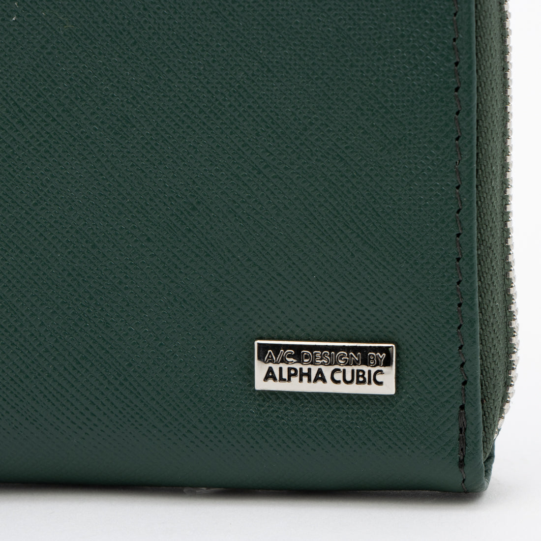 エーシーデザインバイアルファキュービック A/C DESIGN BY ALPHA CUBIC 財布 メンズ 長財布 本革 牛革 ラウンドファスナー シンプル ベーシック （グリーン） グリーン