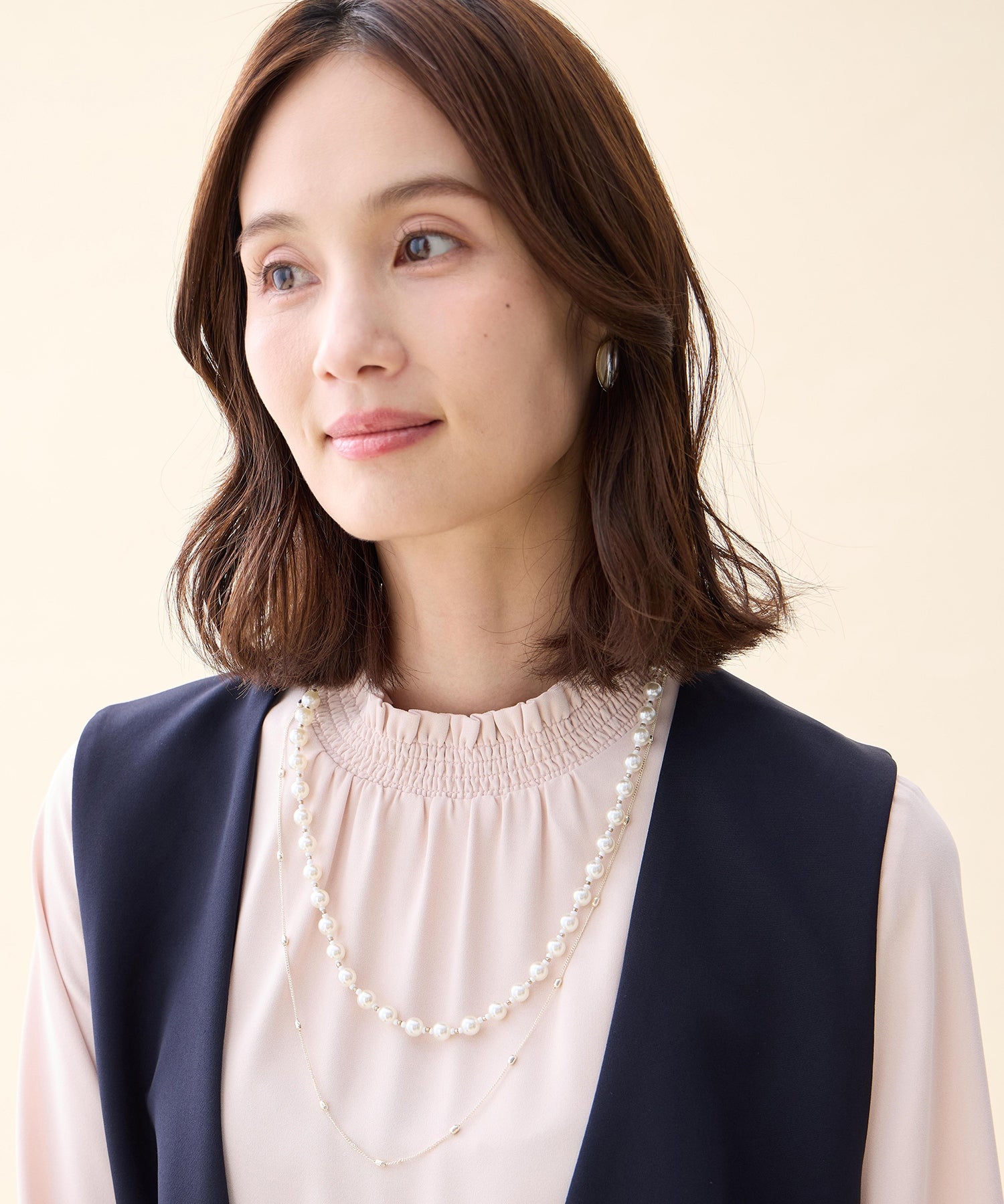 エーシーデザインバイアルファキュービック A/C DESIGN BY ALPHA CUBIC パールネックレス （ゴールド） ゴールド