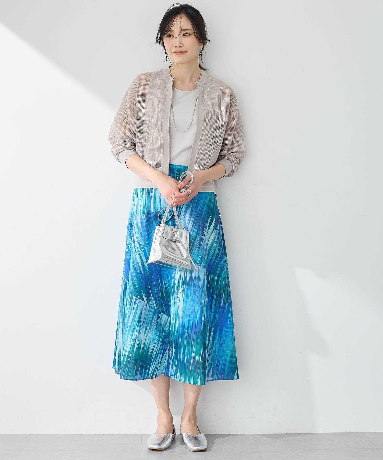 A/C DESIGN BY ALPHA CUBIC Liberty Patchwork Skirt [Back Waist Elastic]