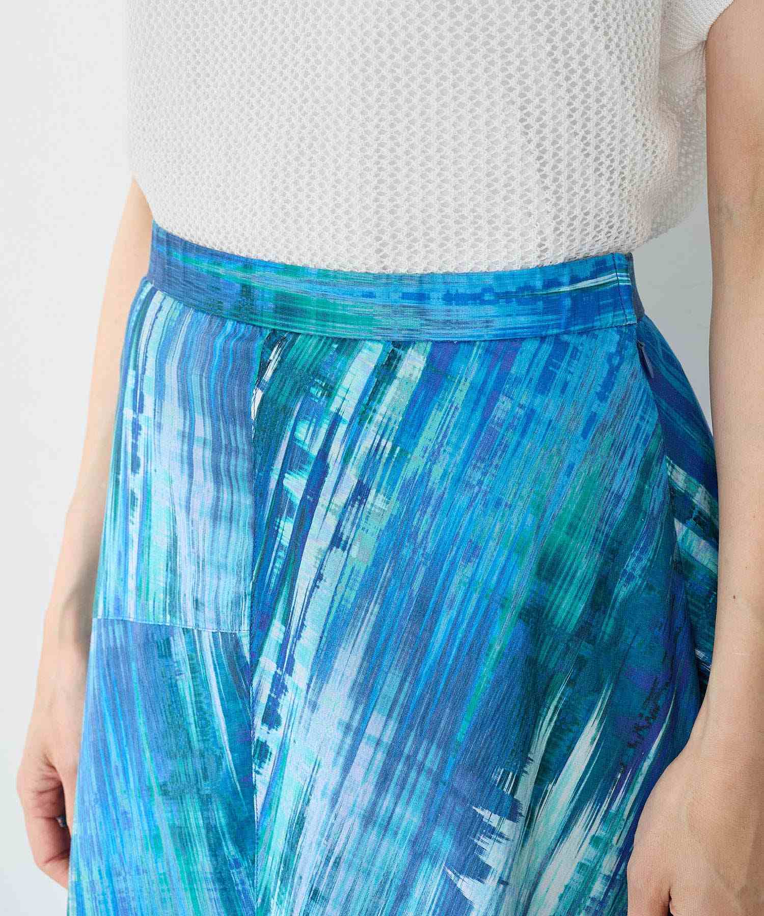 A/C DESIGN BY ALPHA CUBIC Liberty Patchwork Skirt [Back Waist Elastic]