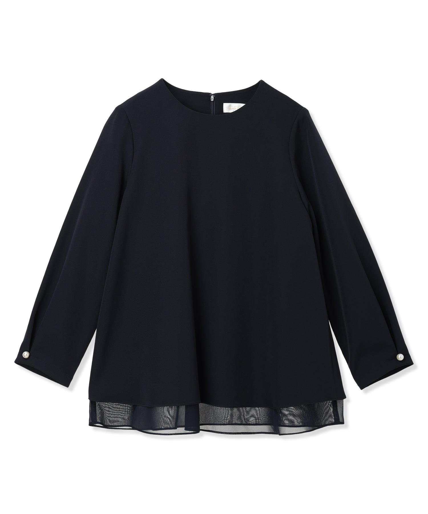 エーシーデザインバイアルファキュービック A/C DESIGN BY ALPHA CUBIC シフォンレイヤードブラウス【セットアップ対応】 （ネイビー） ネイビー