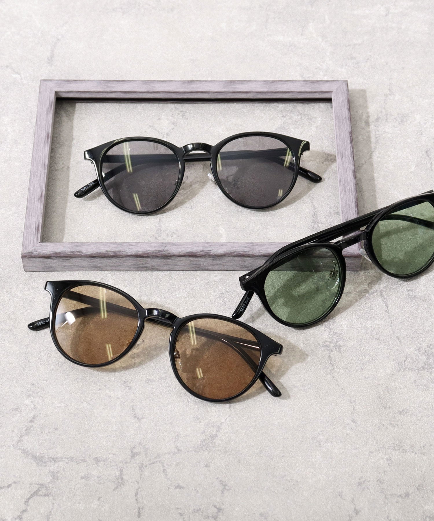 A.M.S.select Self Frame Boston Sunglasses / With Nose Pads / 99% UV Cut