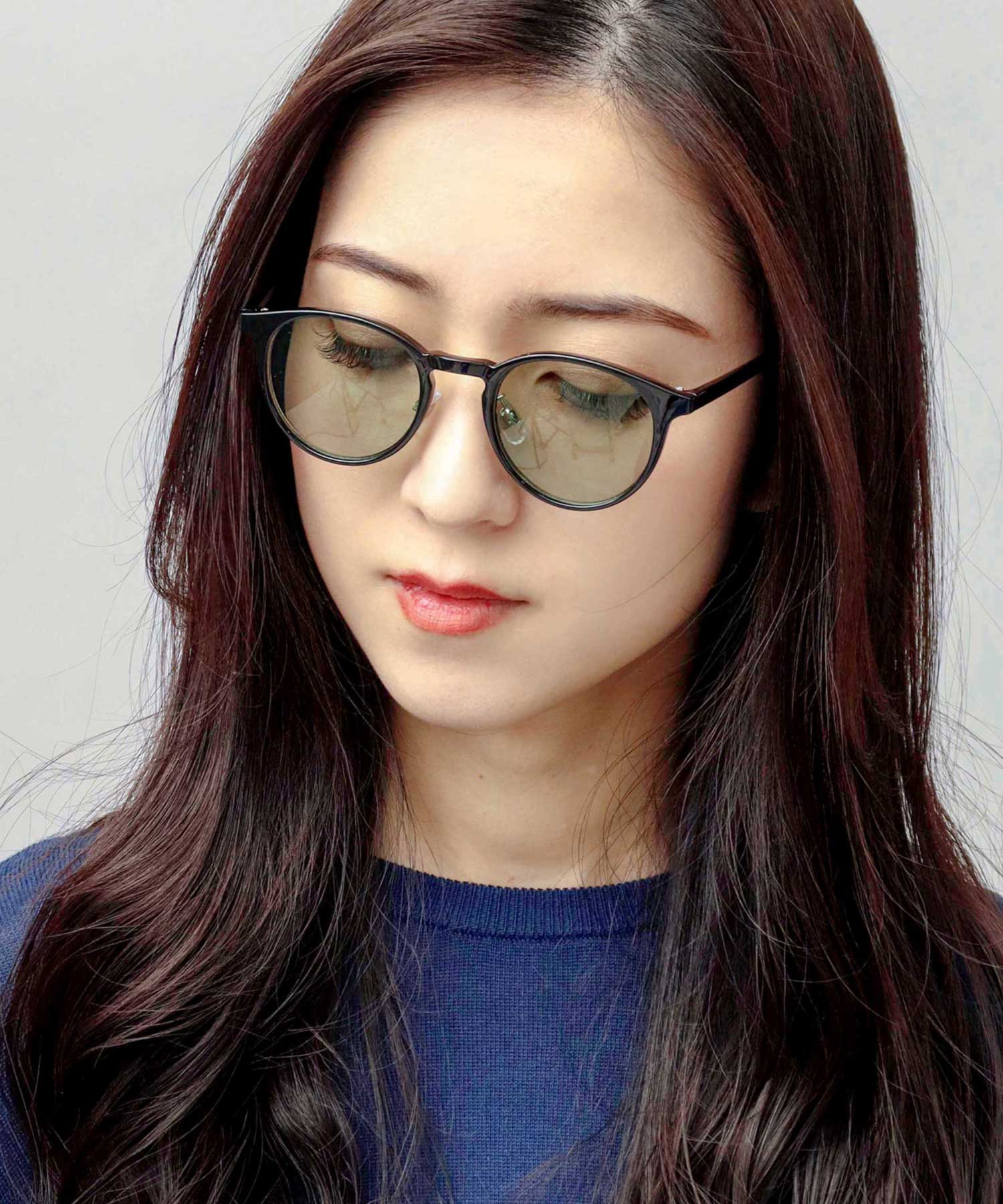 A.M.S.select Self Frame Boston Sunglasses / With Nose Pads / 99% UV Cut