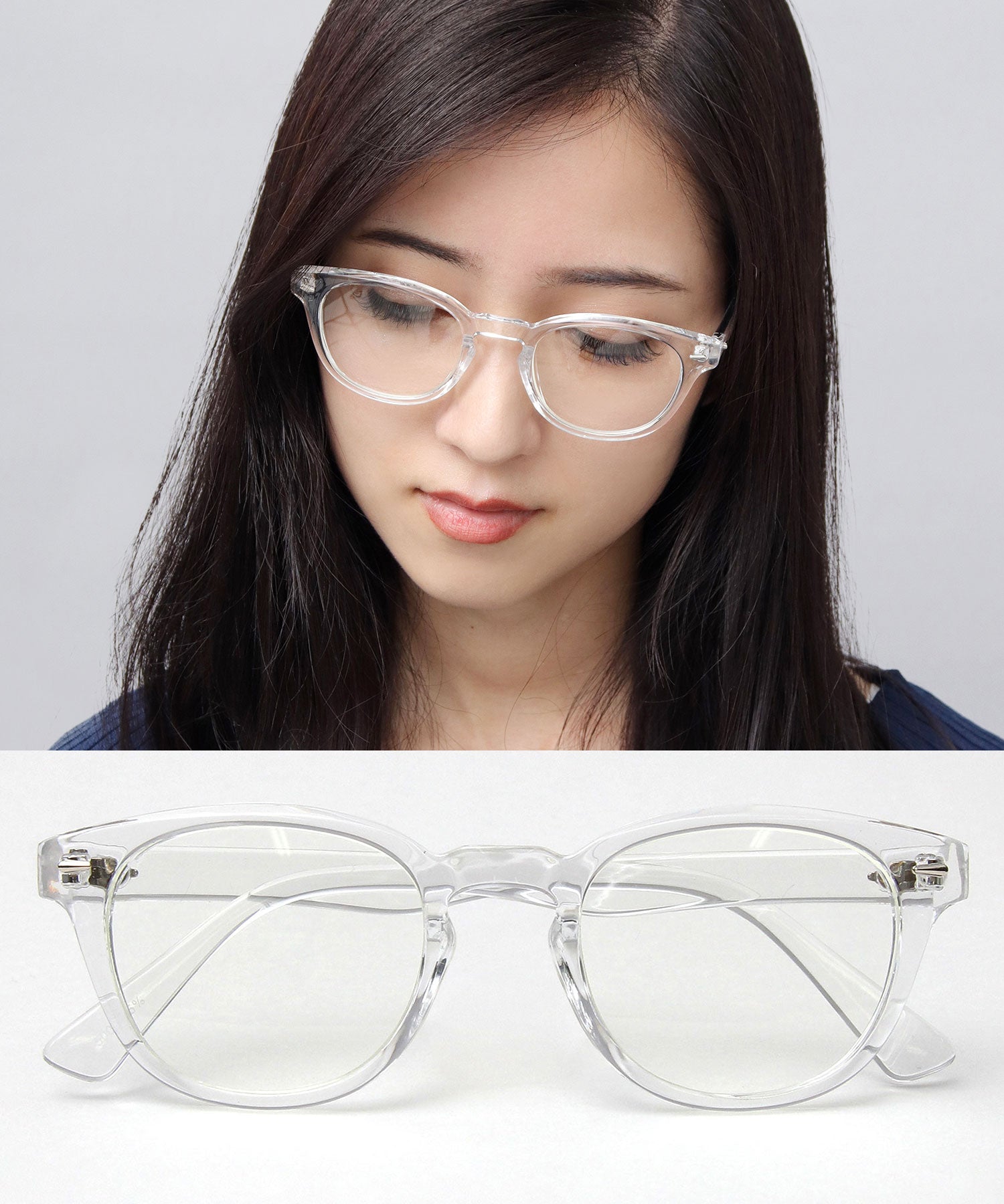 A.M.S.select 99% UV Cut Self Frame Wellington / Sunglasses / Fashion Glasses / Clear Frame