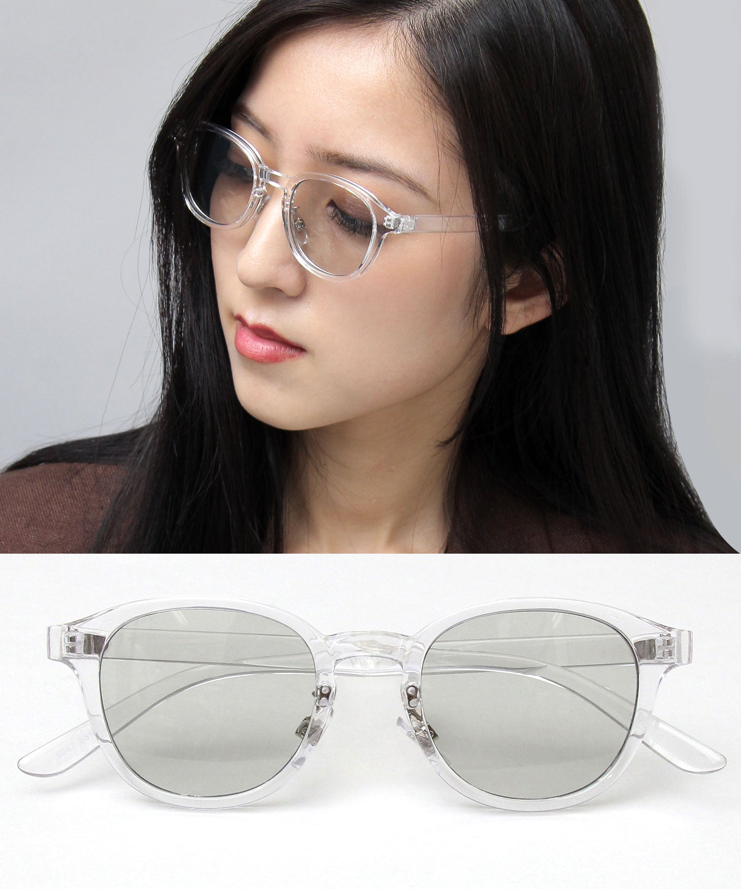 A.M.S.select 99% UV Cut Self Frame Wellington with Nose Pads / Sunglasses / Clear Frame