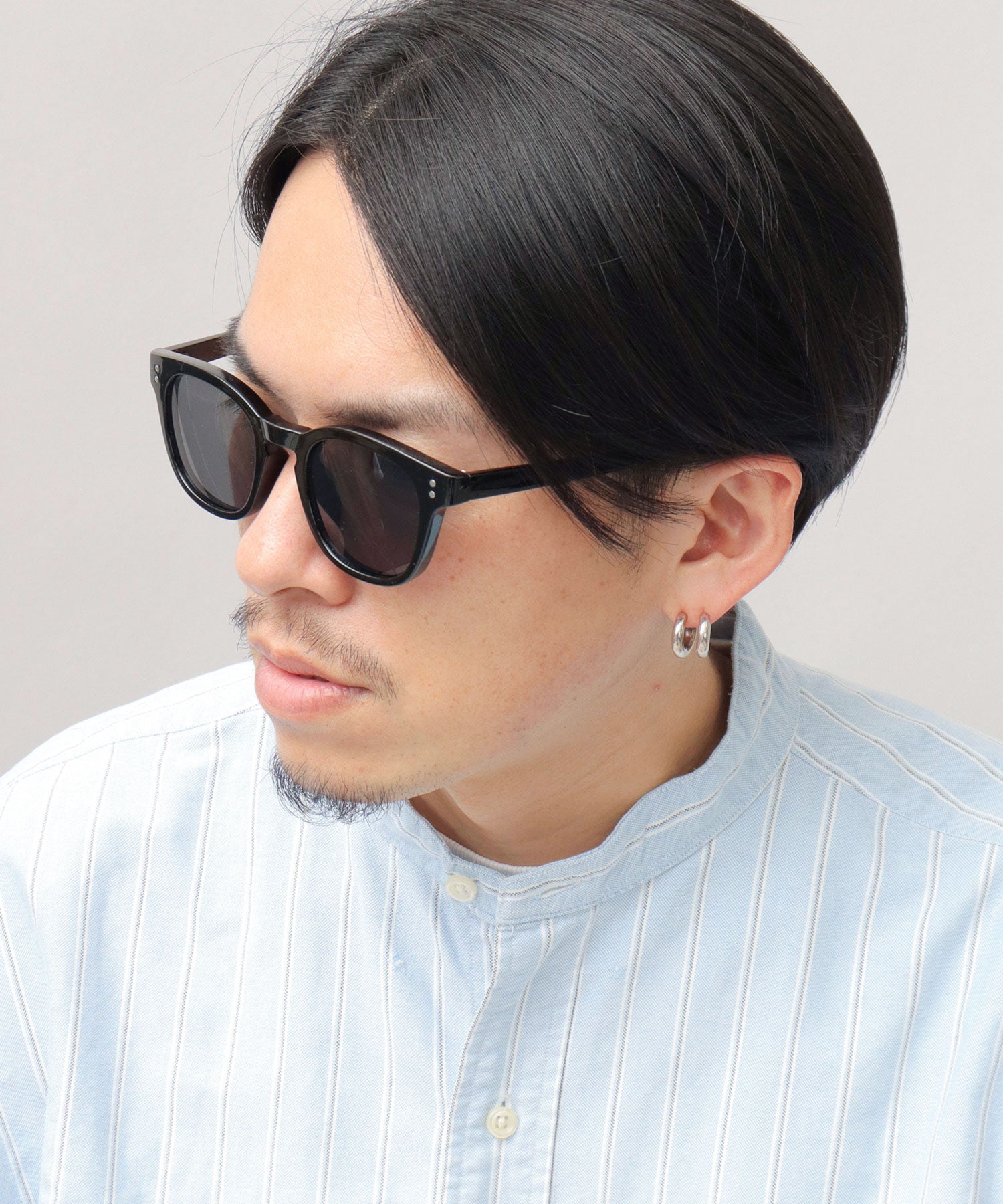 A.M.S.select Self Frame Wellington Sunglasses / Large Size / Studs / 99% UV Cut