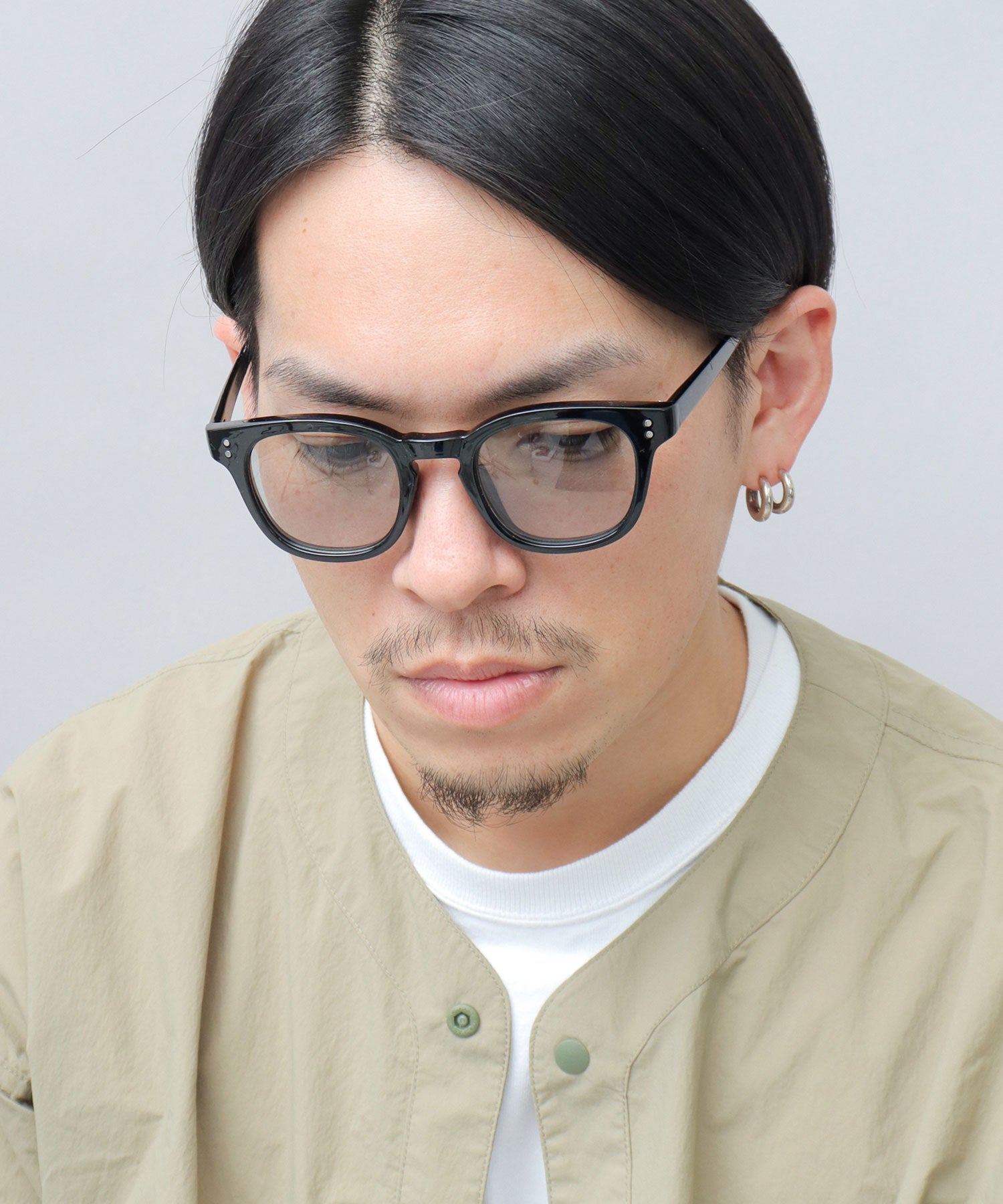 A.M.S.select Self Frame Wellington Sunglasses / Large Size / Studs / 99% UV Cut