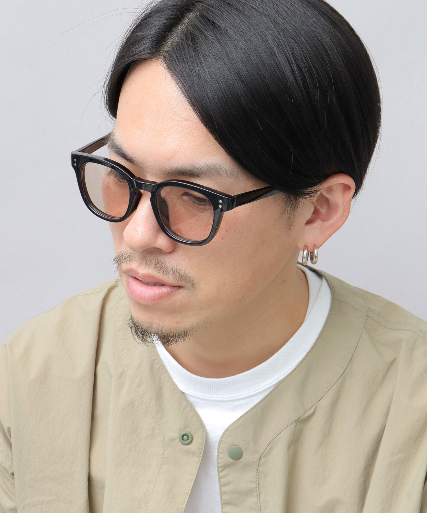 A.M.S.select Self Frame Wellington Sunglasses / Large Size / Studs / 99% UV Cut