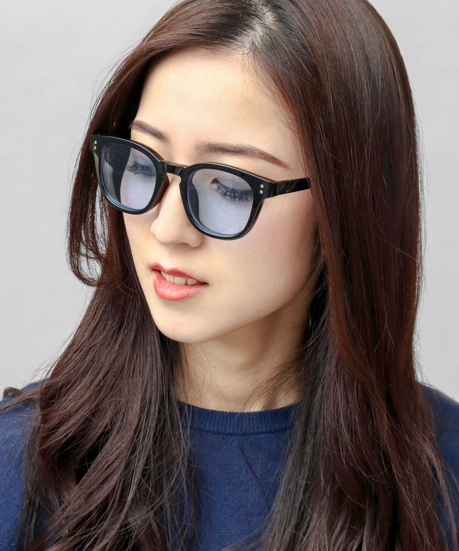 A.M.S.select Self Frame Wellington Sunglasses / Large Size / Studs / 99% UV Cut