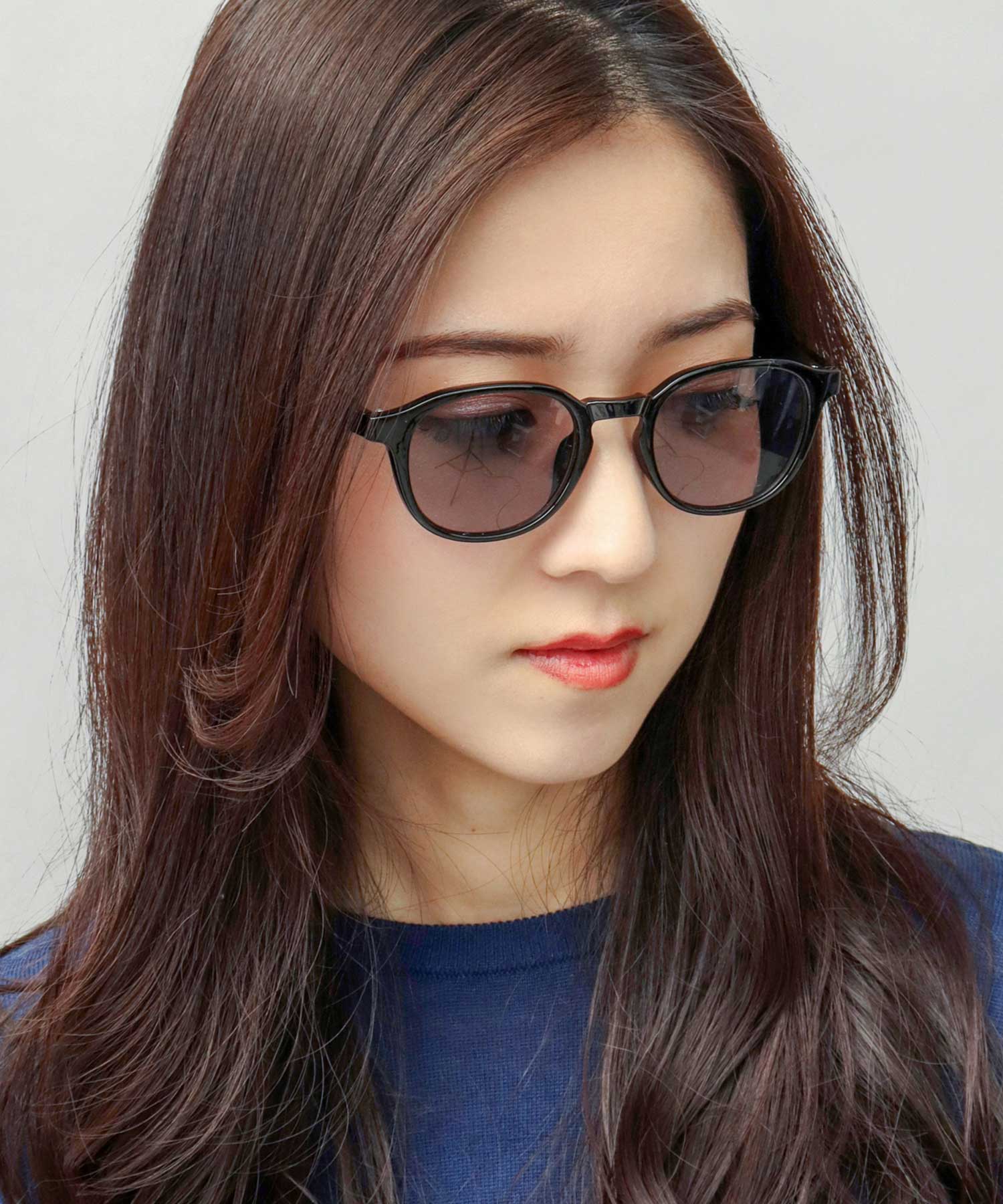 A.M.S.select Self Frame All-Rounder Shape Wellington Sunglasses Large Size 99% UV Cut