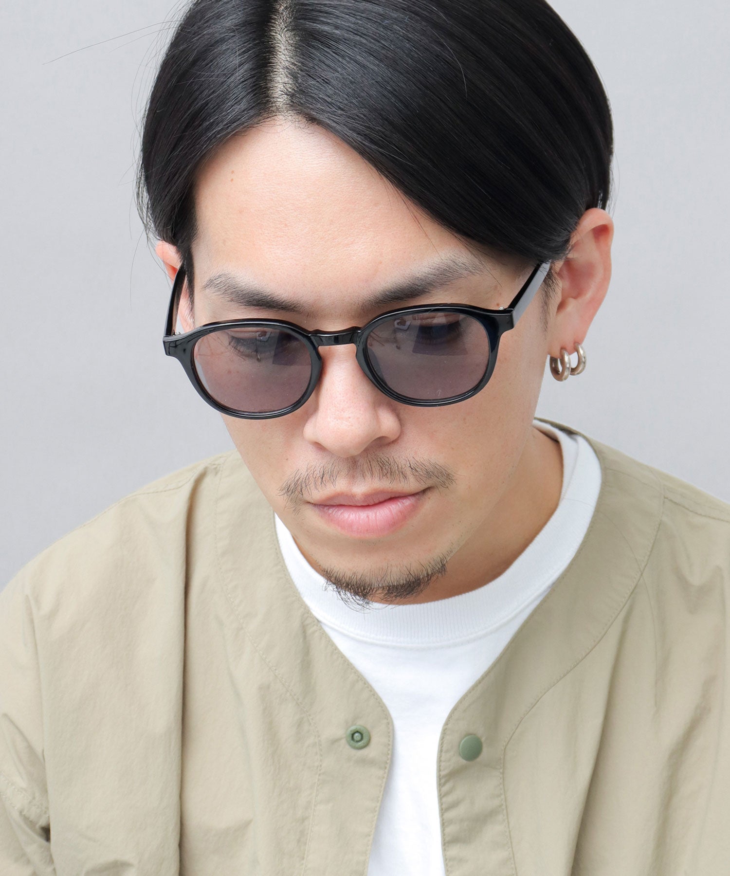 A.M.S.select Self Frame All-Rounder Shape Wellington Sunglasses Large Size 99% UV Cut