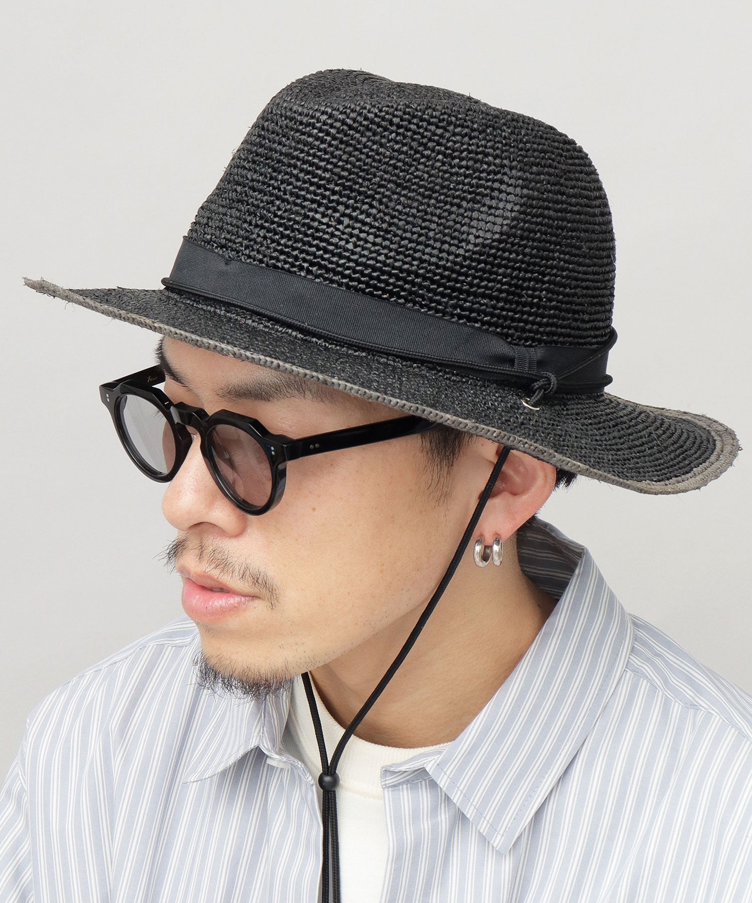 エーエムエスセレクト A.M.S.select ReqHatter レックハッター ペーパーハット 中折れハット 帽子 細編みハット 2トーン （ベージュ） ベージュ