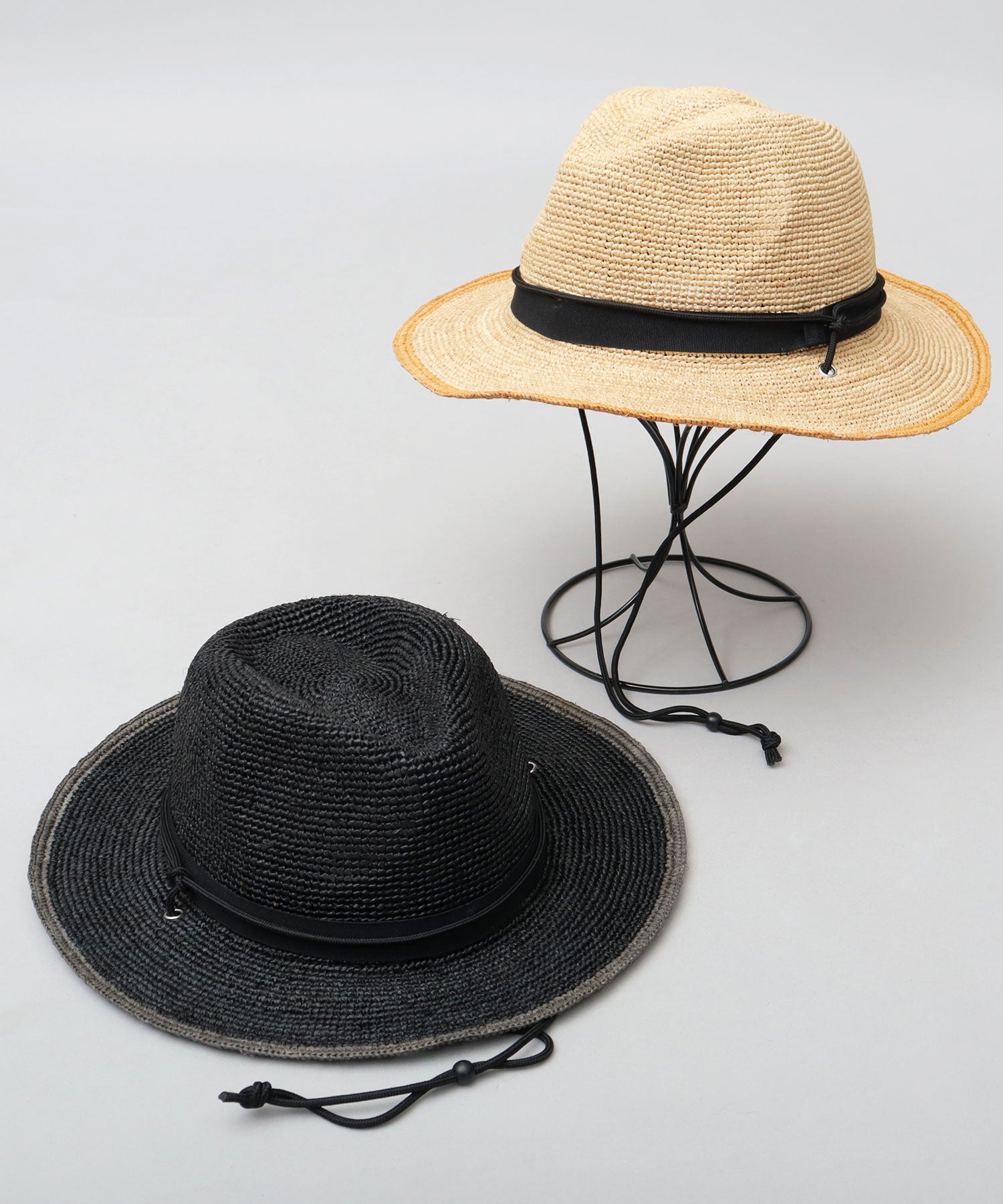 エーエムエスセレクト A.M.S.select ReqHatter レックハッター ペーパーハット 中折れハット 帽子 細編みハット 2トーン （ベージュ） ベージュ