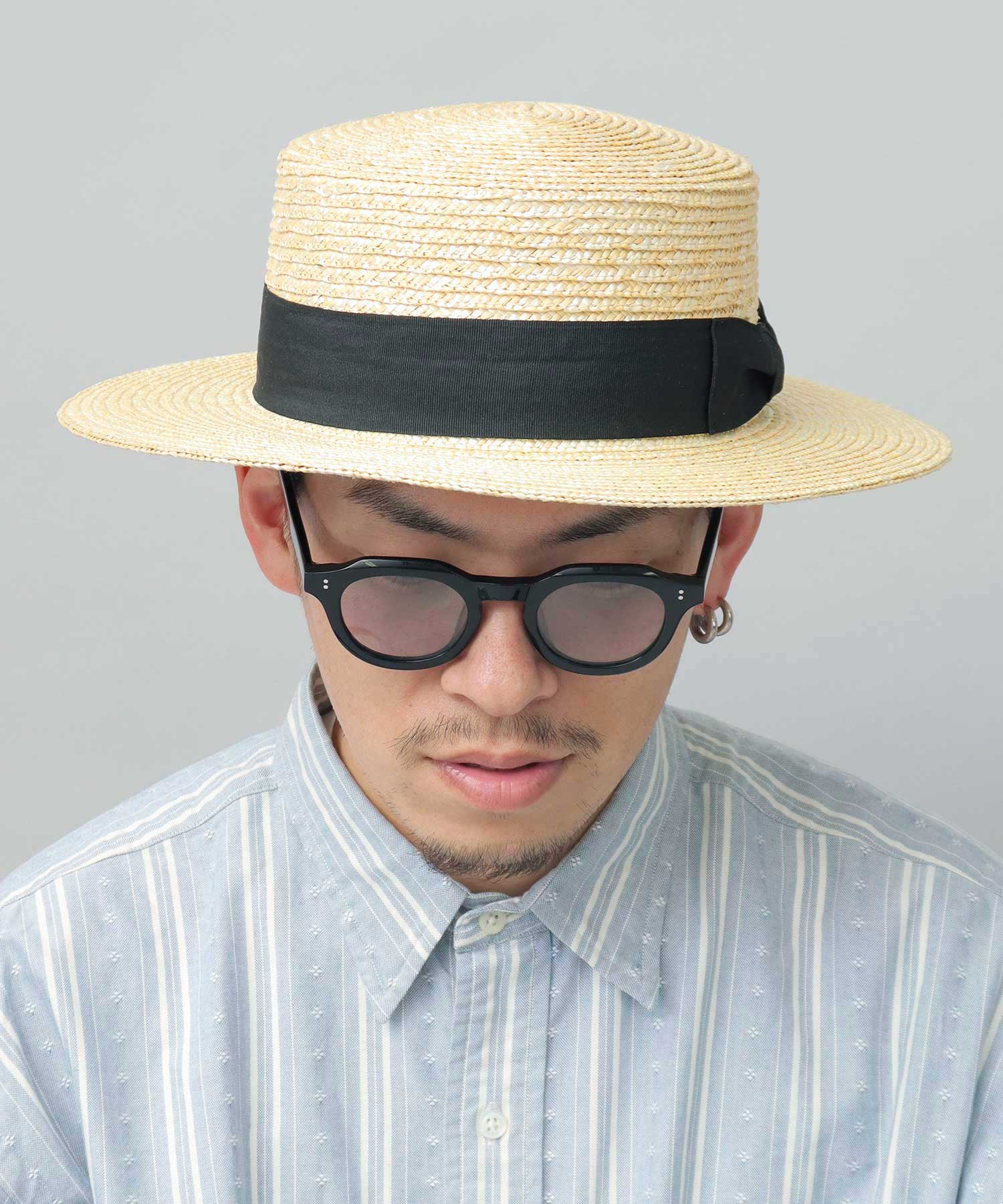 エーエムエスセレクト A.M.S.select ReqHatter レックハッター カンカン帽 麦わら帽子 ストローハット ロングブリム 夏 （ベージュ） ベージュ