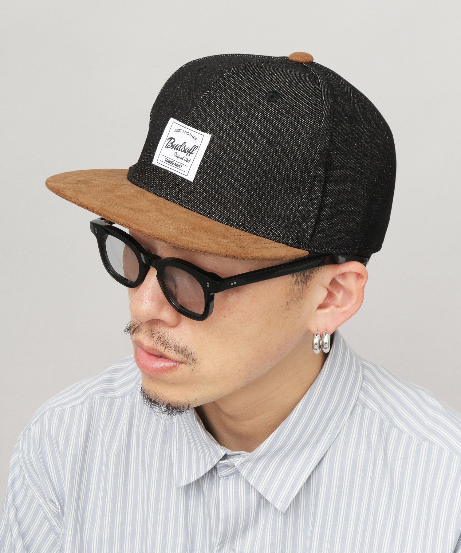 エーエムエスセレクト A.M.S.select ベースボールキャップ メンズ 帽子 デニム BBキャップ フラットバイザー （ブラック） ブラック