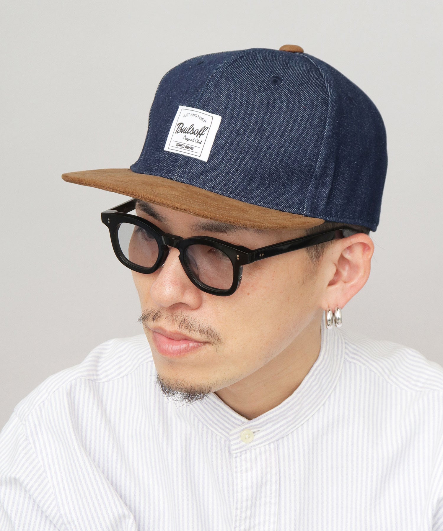 エーエムエスセレクト A.M.S.select ベースボールキャップ メンズ 帽子 デニム BBキャップ フラットバイザー （ブラック） ブラック