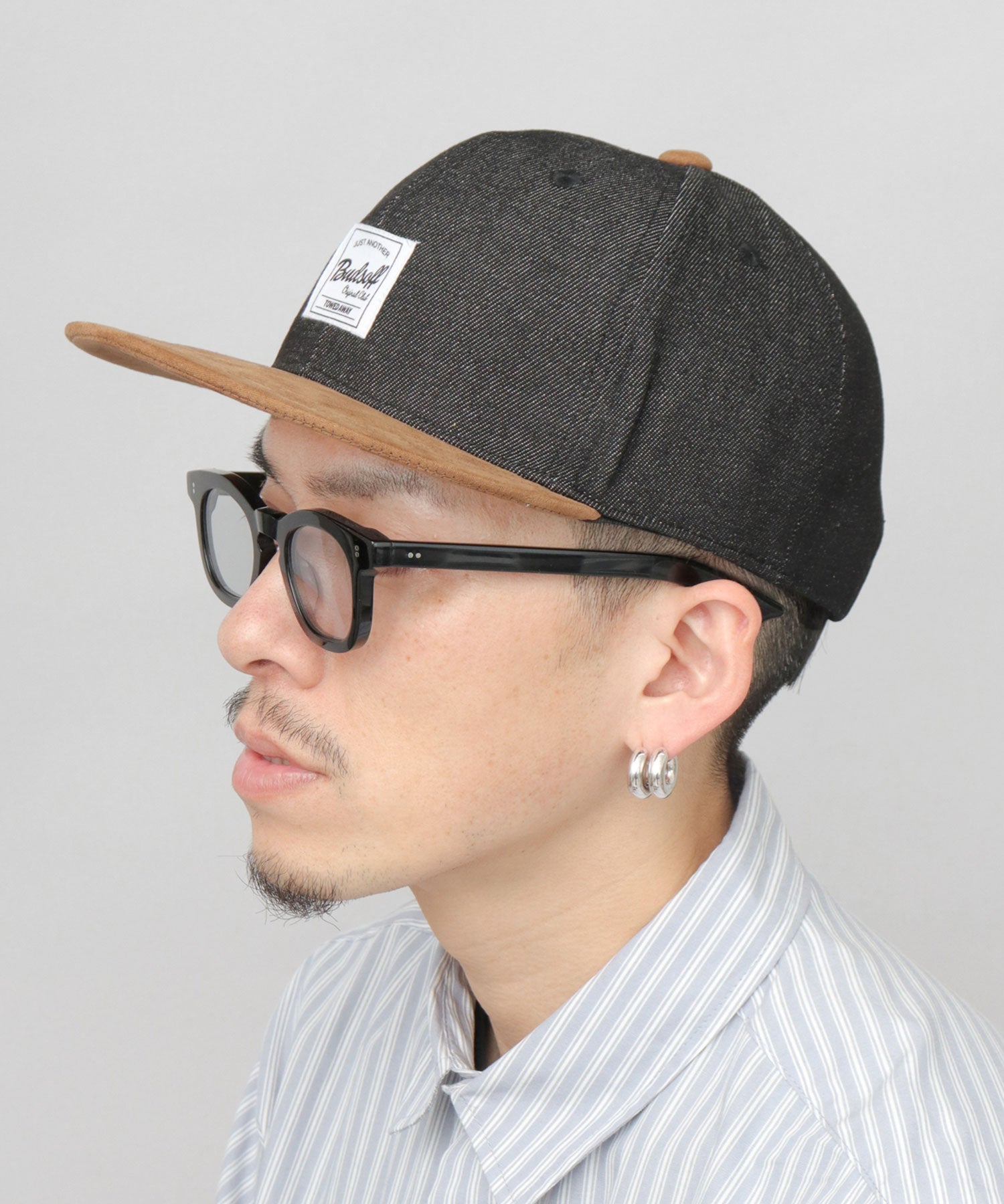 エーエムエスセレクト A.M.S.select ベースボールキャップ メンズ 帽子 デニム BBキャップ フラットバイザー （ブラック） ブラック