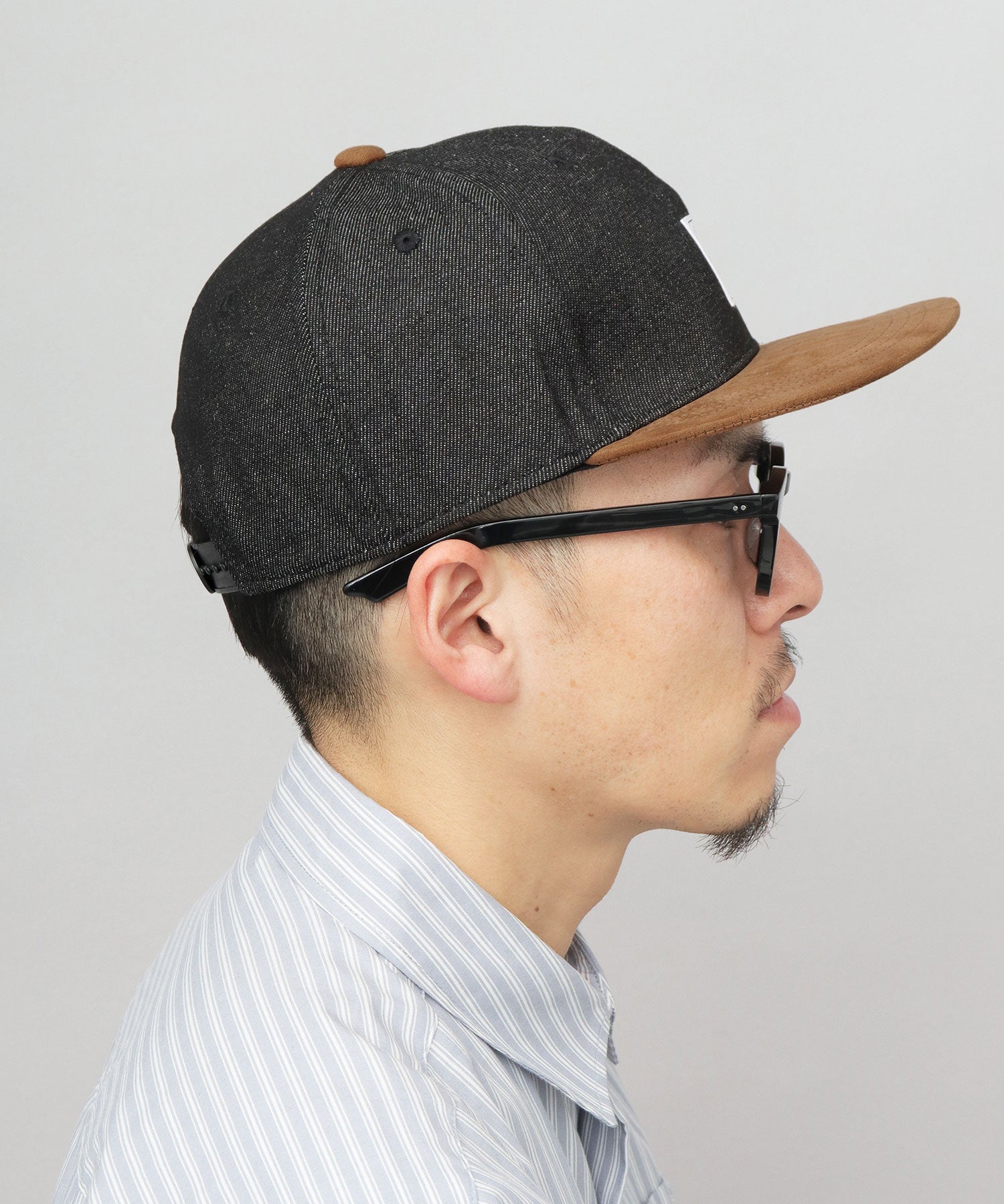 エーエムエスセレクト A.M.S.select ベースボールキャップ メンズ 帽子 デニム BBキャップ フラットバイザー （ブラック） ブラック