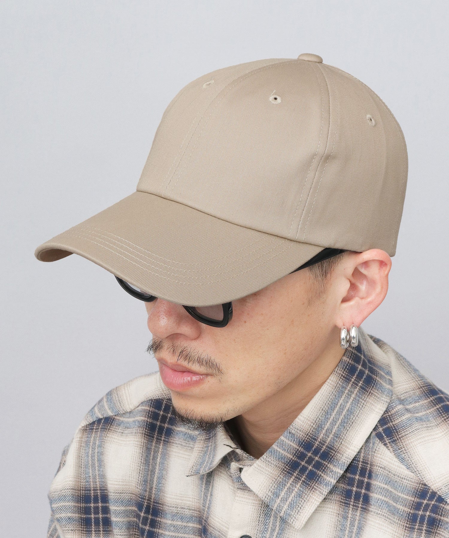 エーエムエスセレクト A.M.S.select ロングビル コットンキャップ つば長 深め （グレージュ） グレージュ