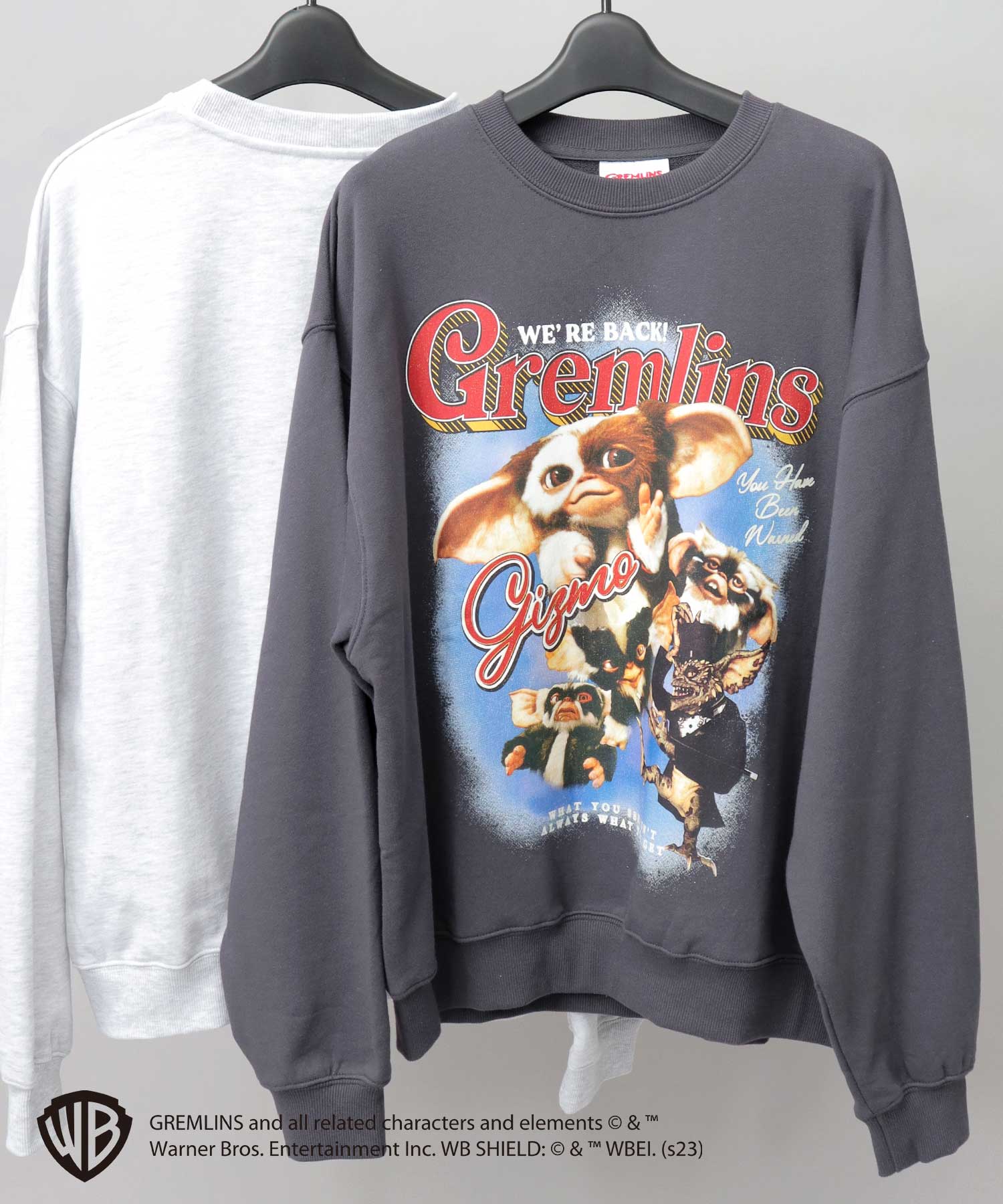エーエムエスセレクト A.M.S.select GREMRINS グレムリン バンドTシャツ風 ギズモ 裏パイル スウェット トレーナー （スミクロ） スミクロ
