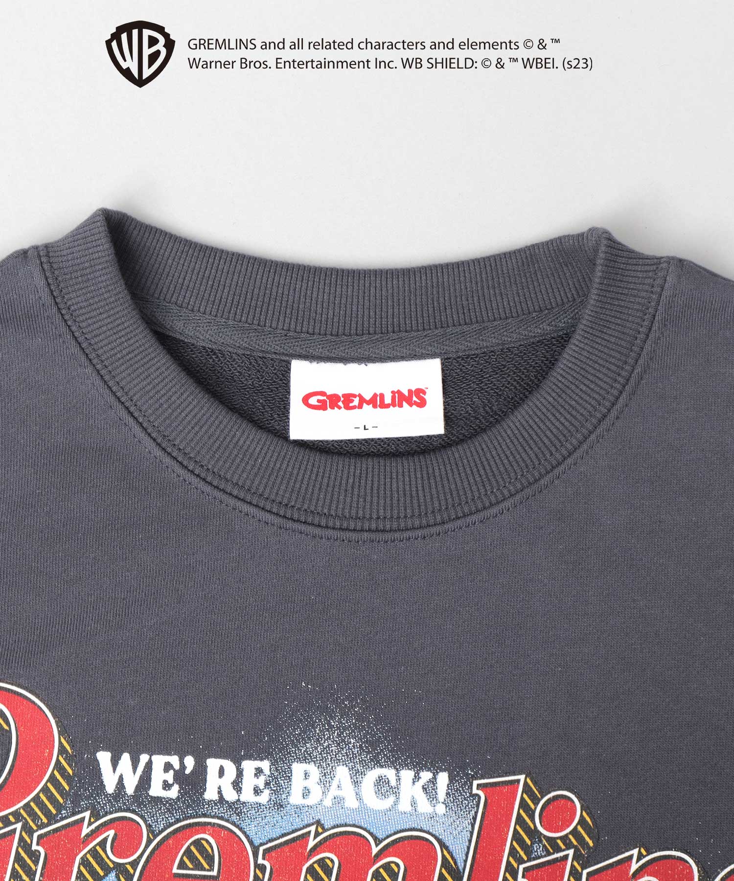 エーエムエスセレクト A.M.S.select GREMRINS グレムリン バンドTシャツ風 ギズモ 裏パイル スウェット トレーナー （スミクロ） スミクロ