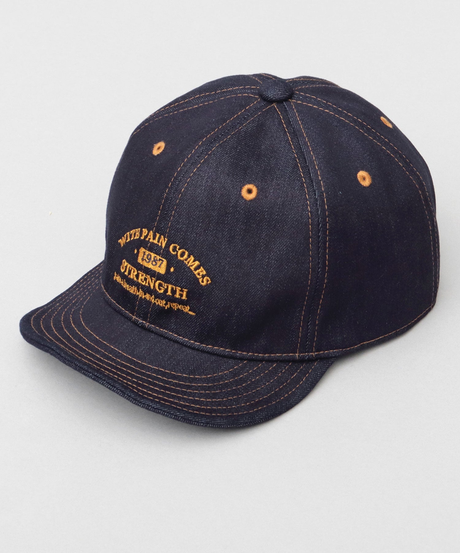 A.M.S.select Cap Men's Empire Cap Denim Short Brim Hat Plain