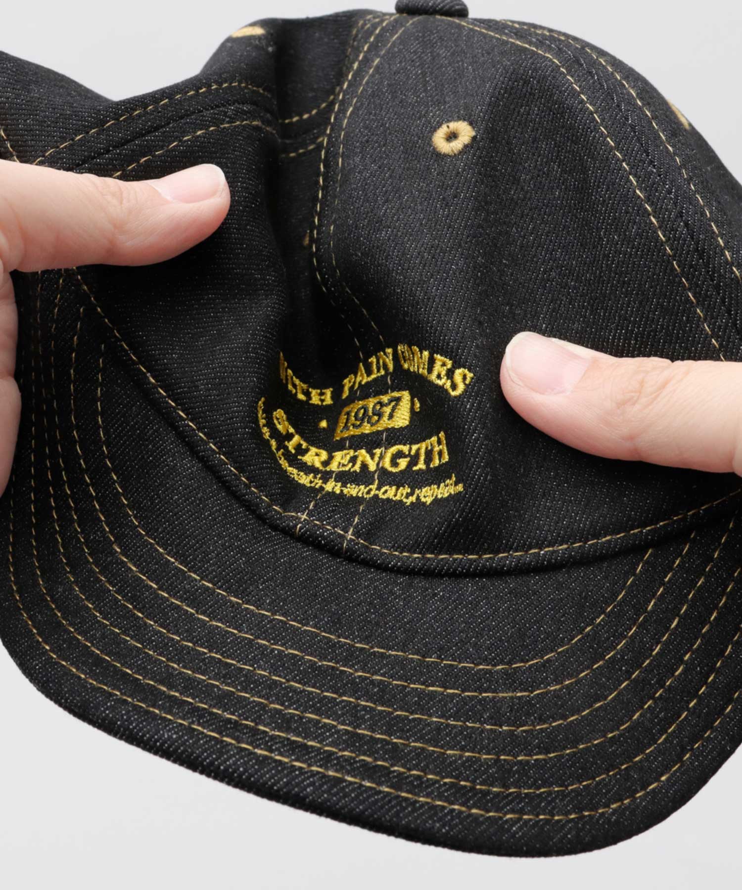 A.M.S.select Cap Men's Empire Cap Denim Short Brim Hat Plain