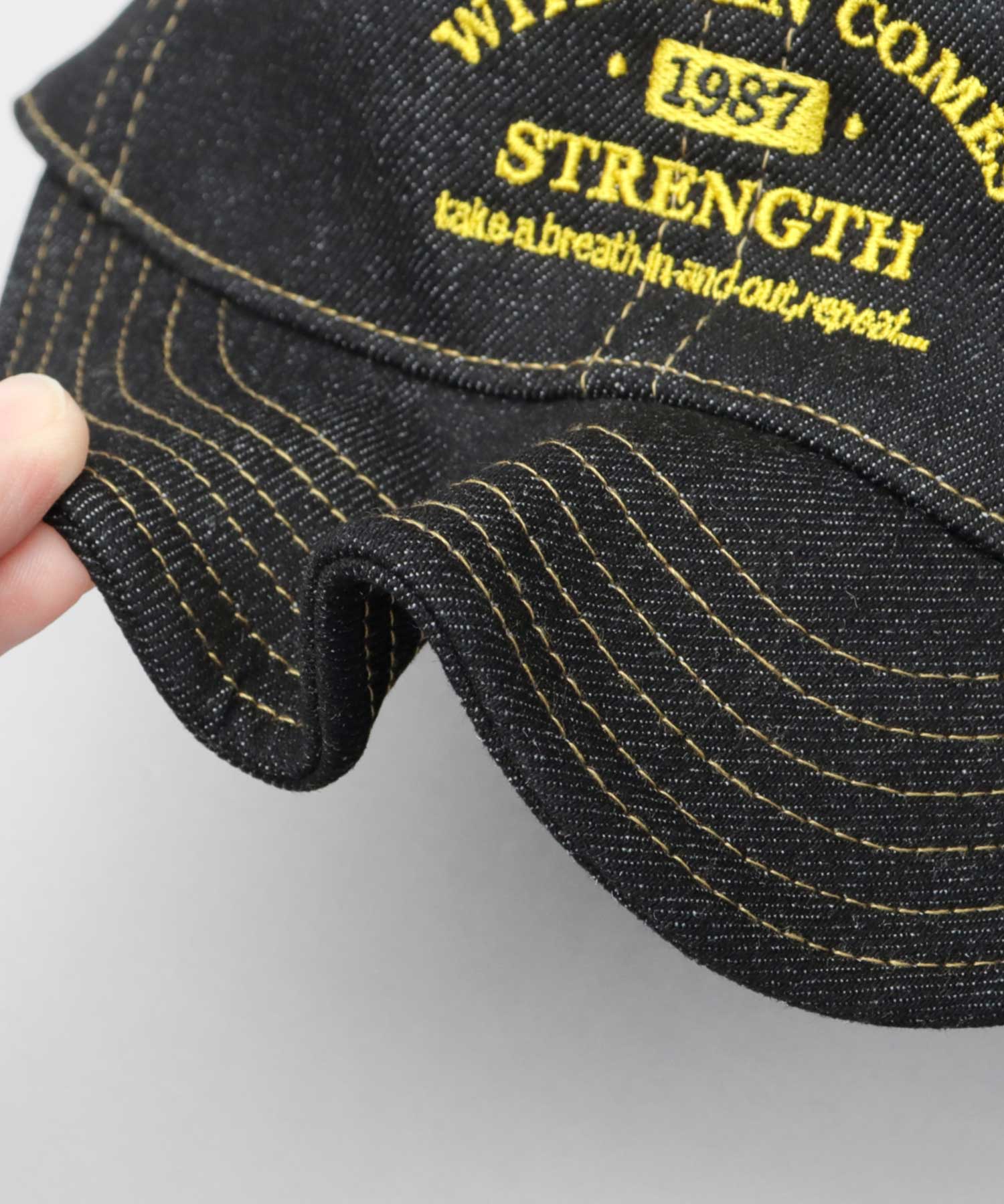 A.M.S.select Cap Men's Empire Cap Denim Short Brim Hat Plain