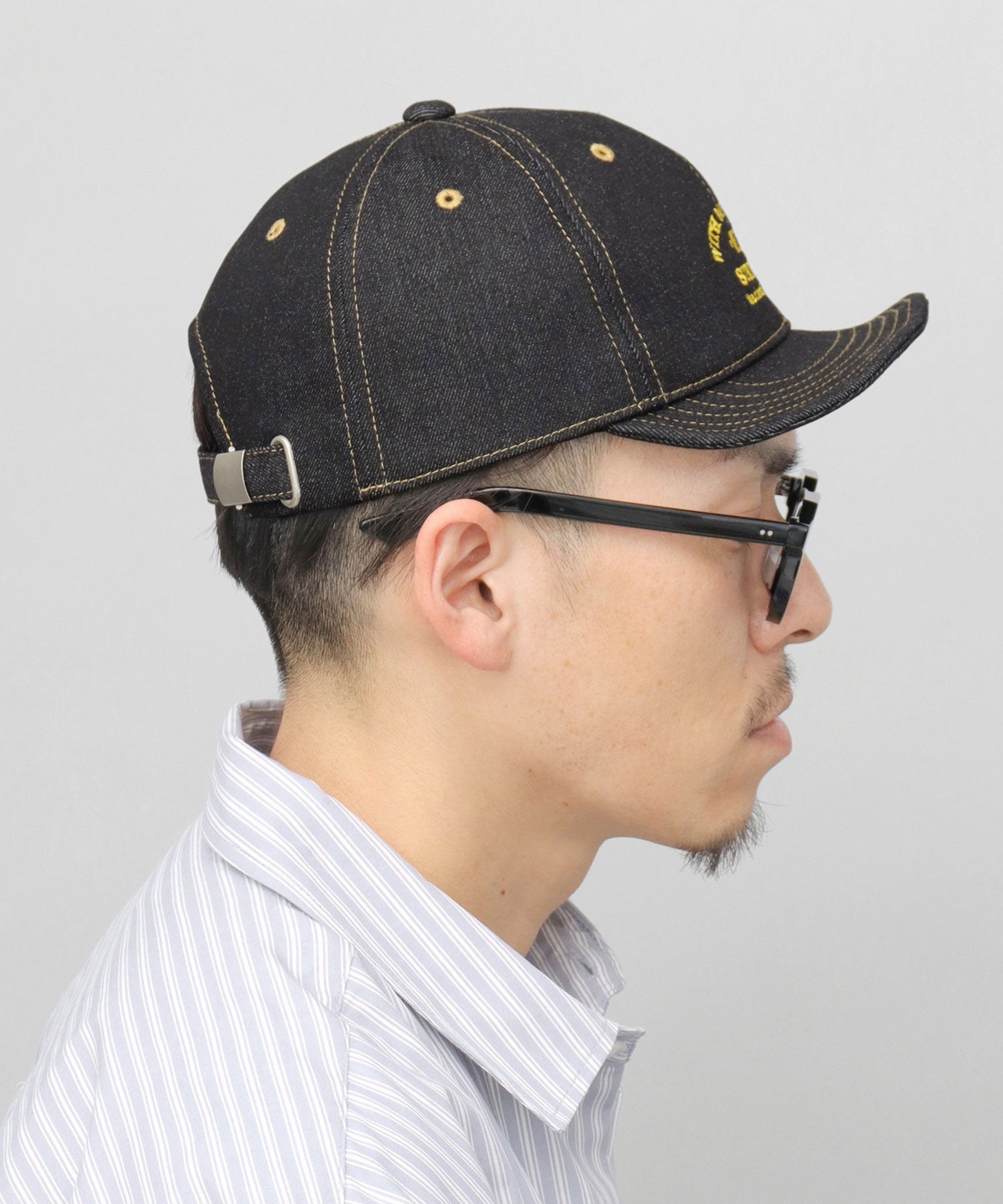 A.M.S.select Cap Men's Empire Cap Denim Short Brim Hat Plain