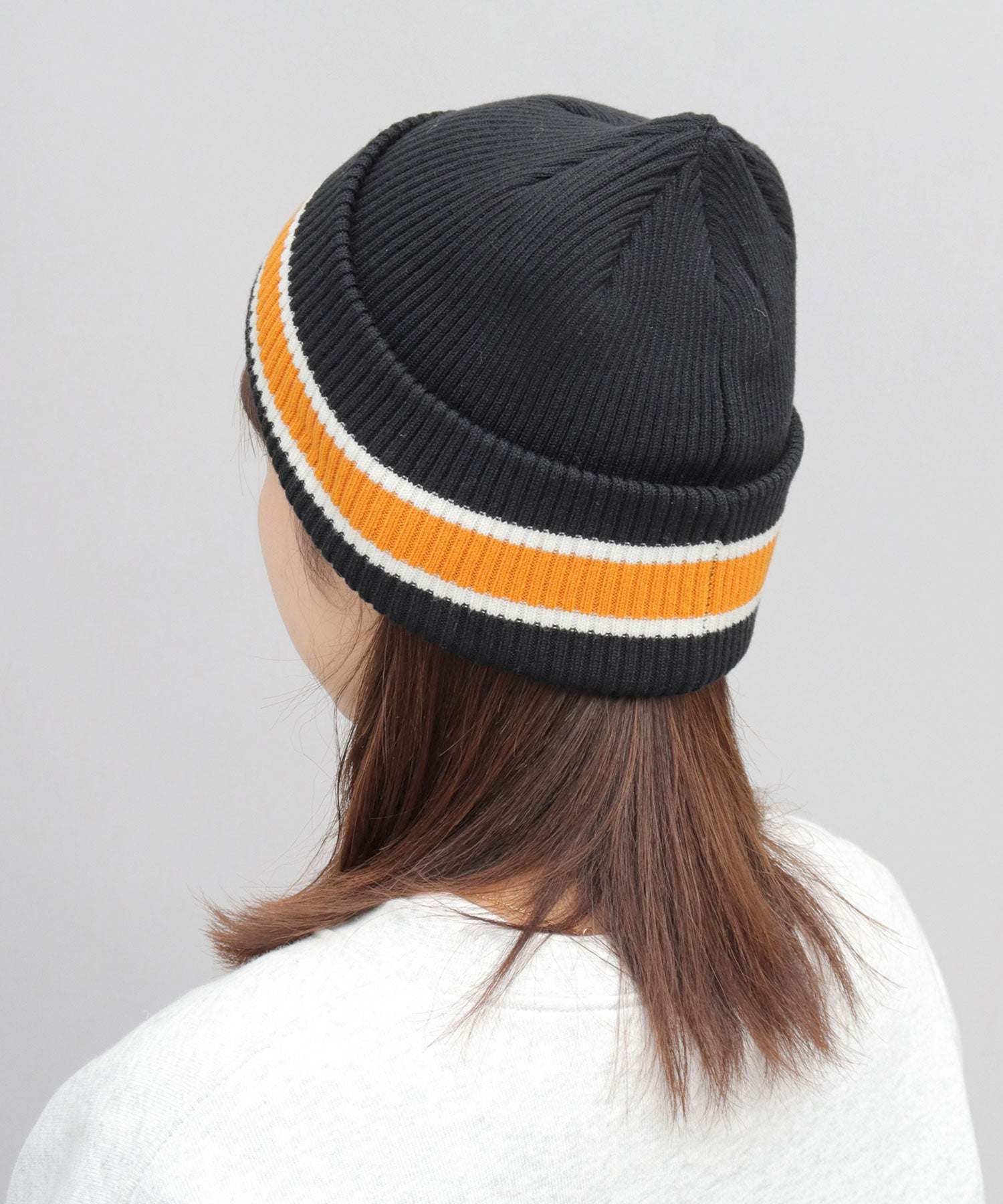 エーエムエスセレクト A.M.S.select カレッジカラー ライン ニット帽 ニットキャップ ニットワッチ 帽子 秋 冬