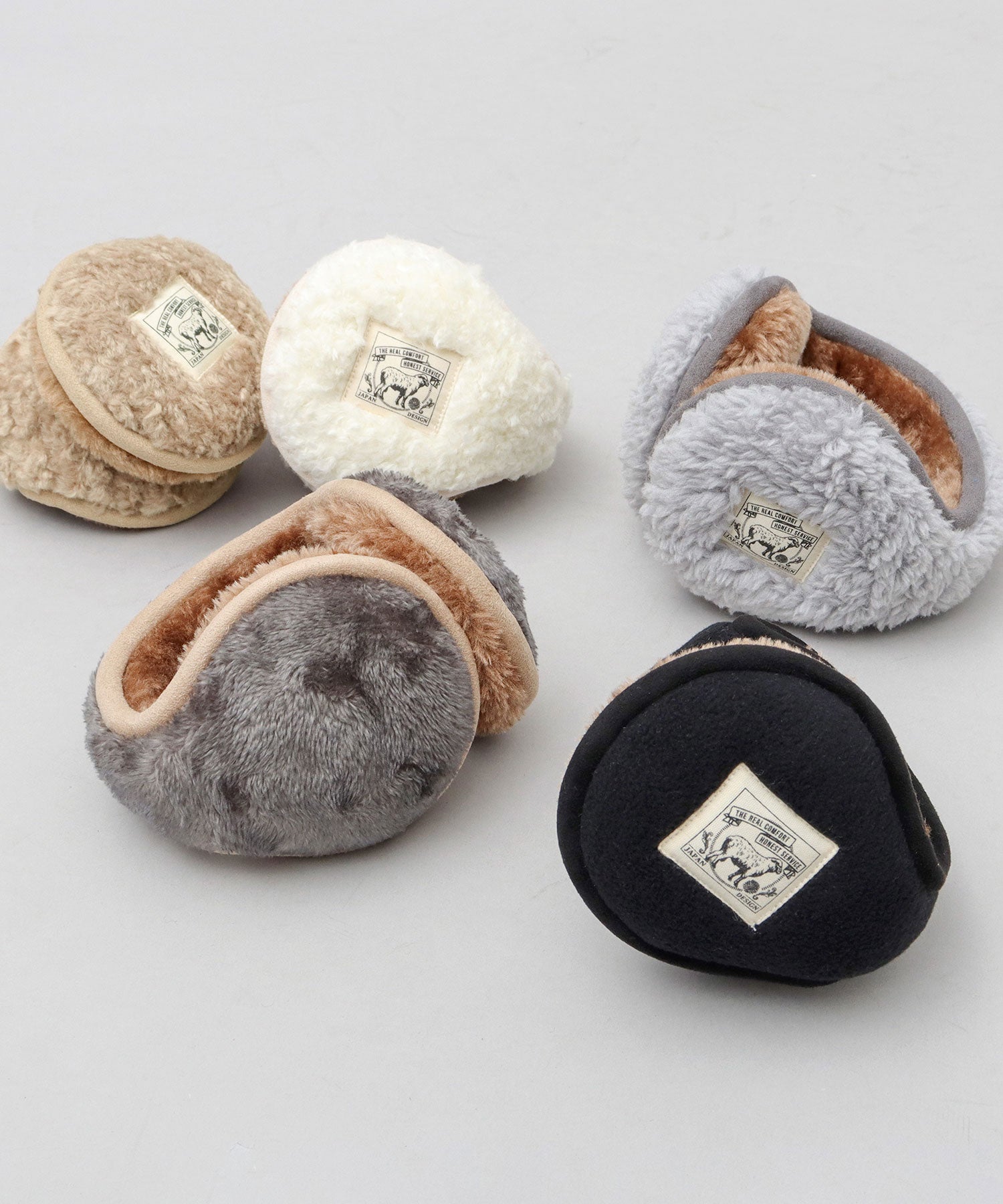 A.M.S.select fluffy boa earmuffs ear warmers cold protection commuting school