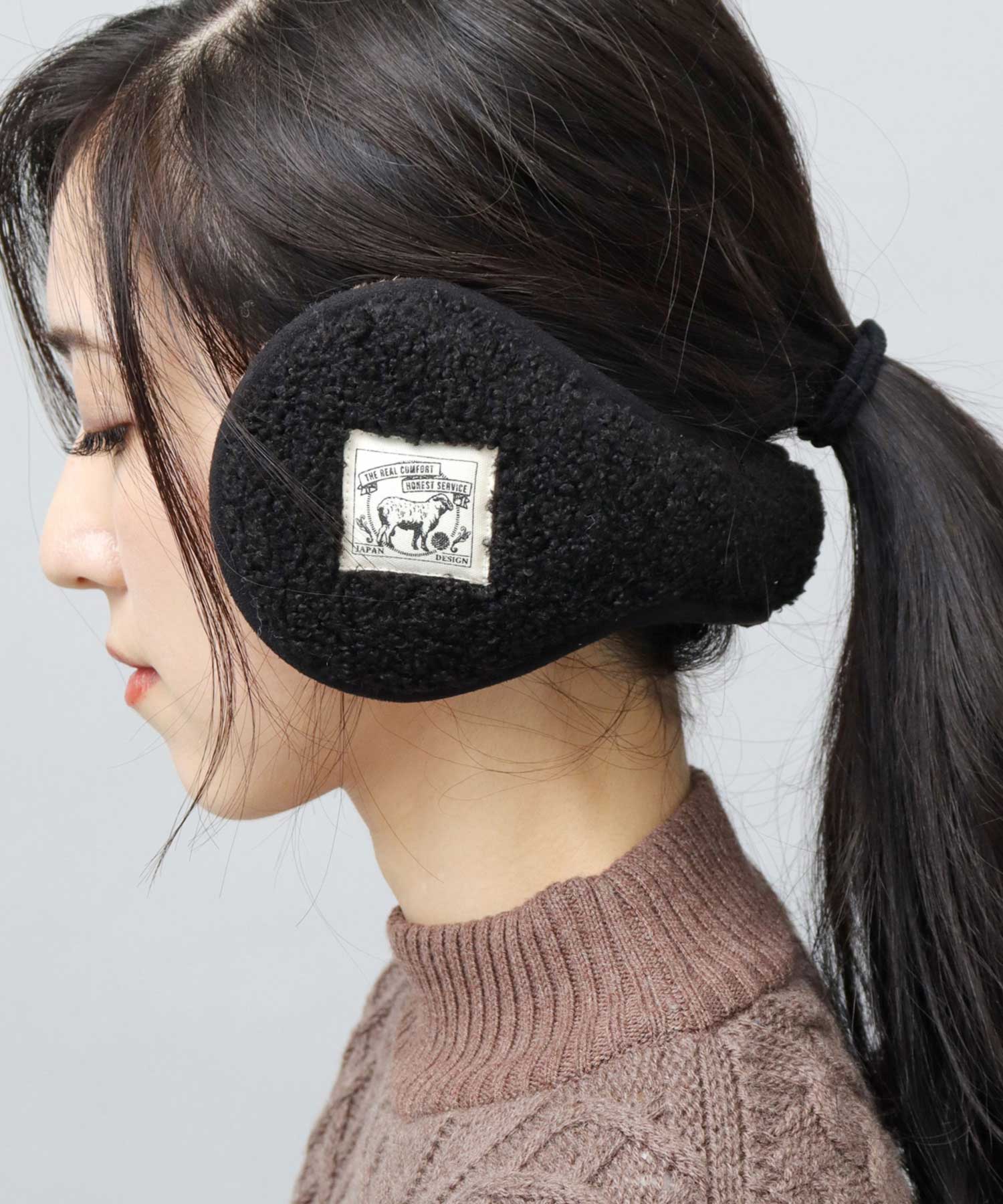 A.M.S.select fluffy boa earmuffs ear warmers cold protection commuting school