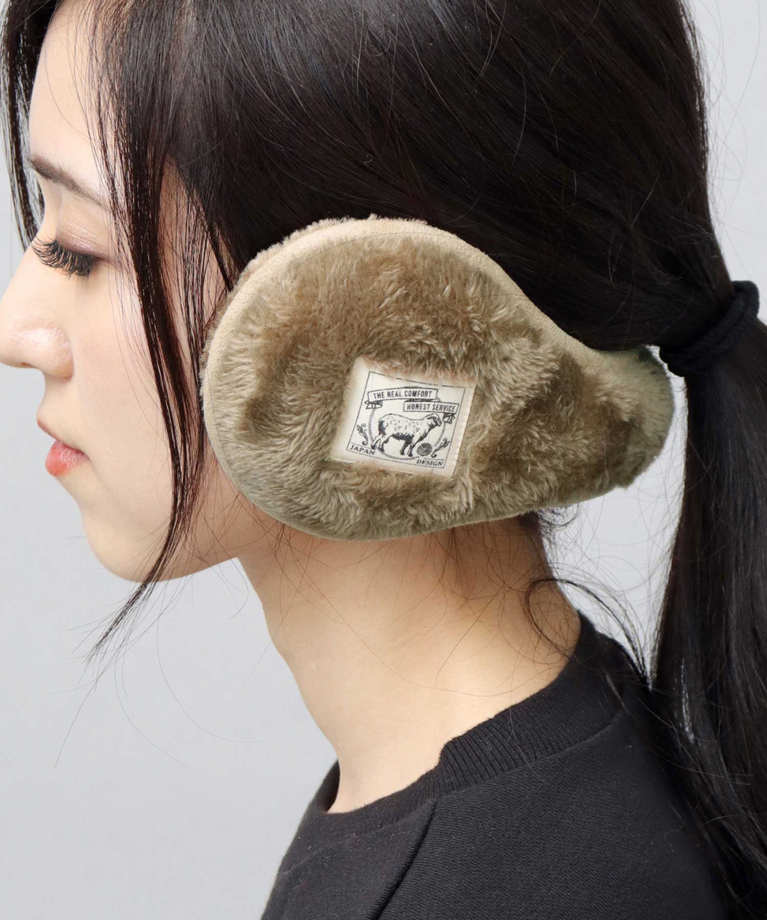 A.M.S.select fluffy boa earmuffs ear warmers cold protection commuting school