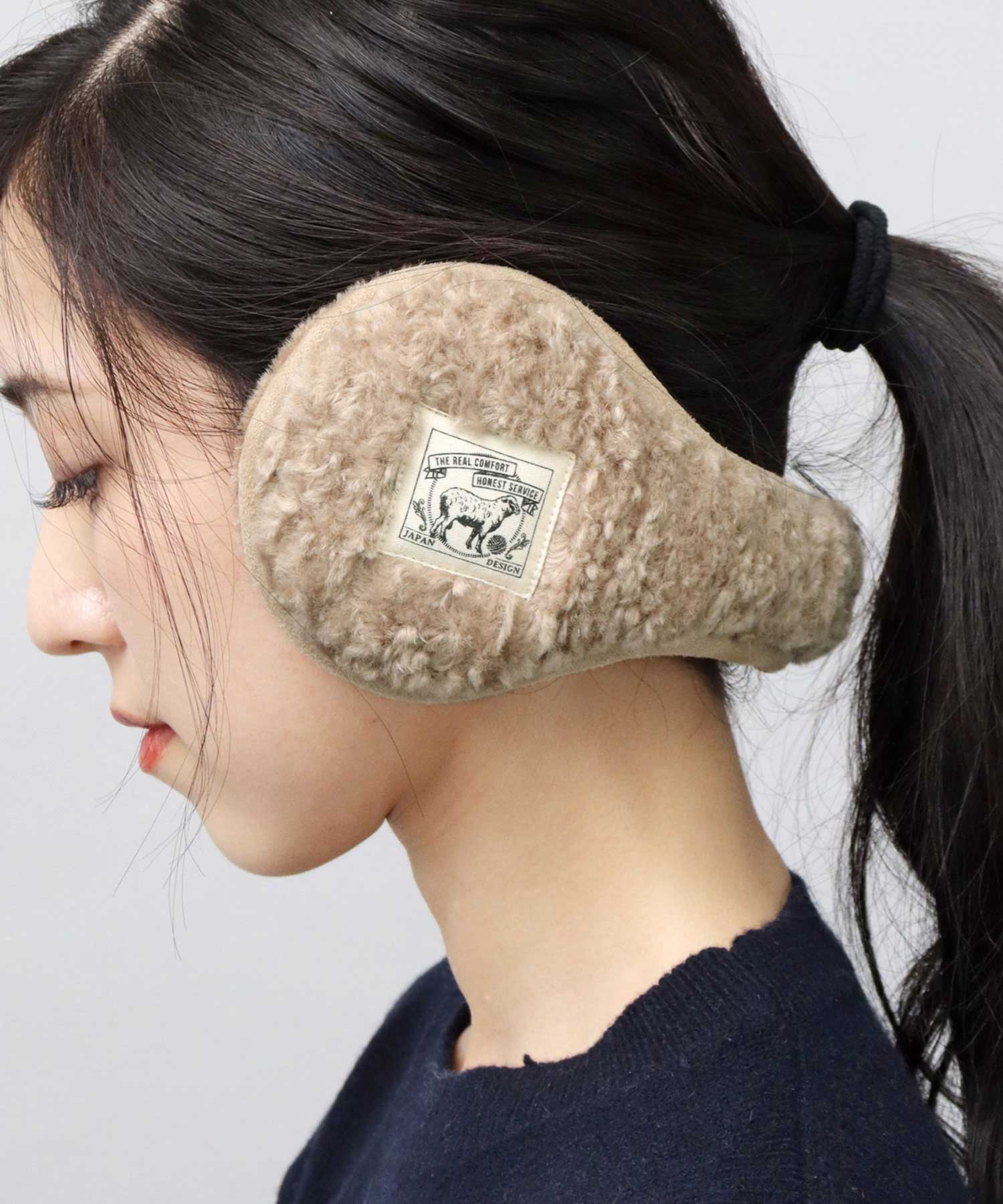 A.M.S.select fluffy boa earmuffs ear warmers cold protection commuting school