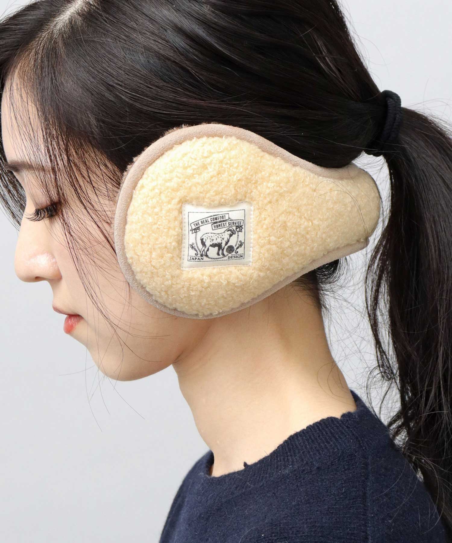 A.M.S.select fluffy boa earmuffs ear warmers cold protection commuting school