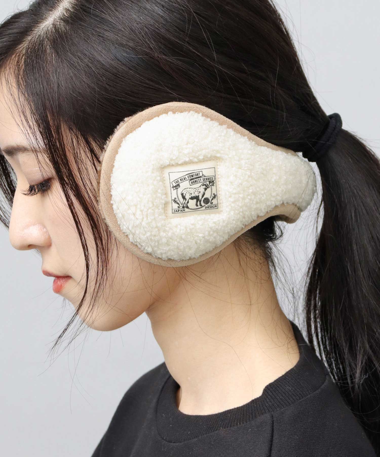 A.M.S.select fluffy boa earmuffs ear warmers cold protection commuting school