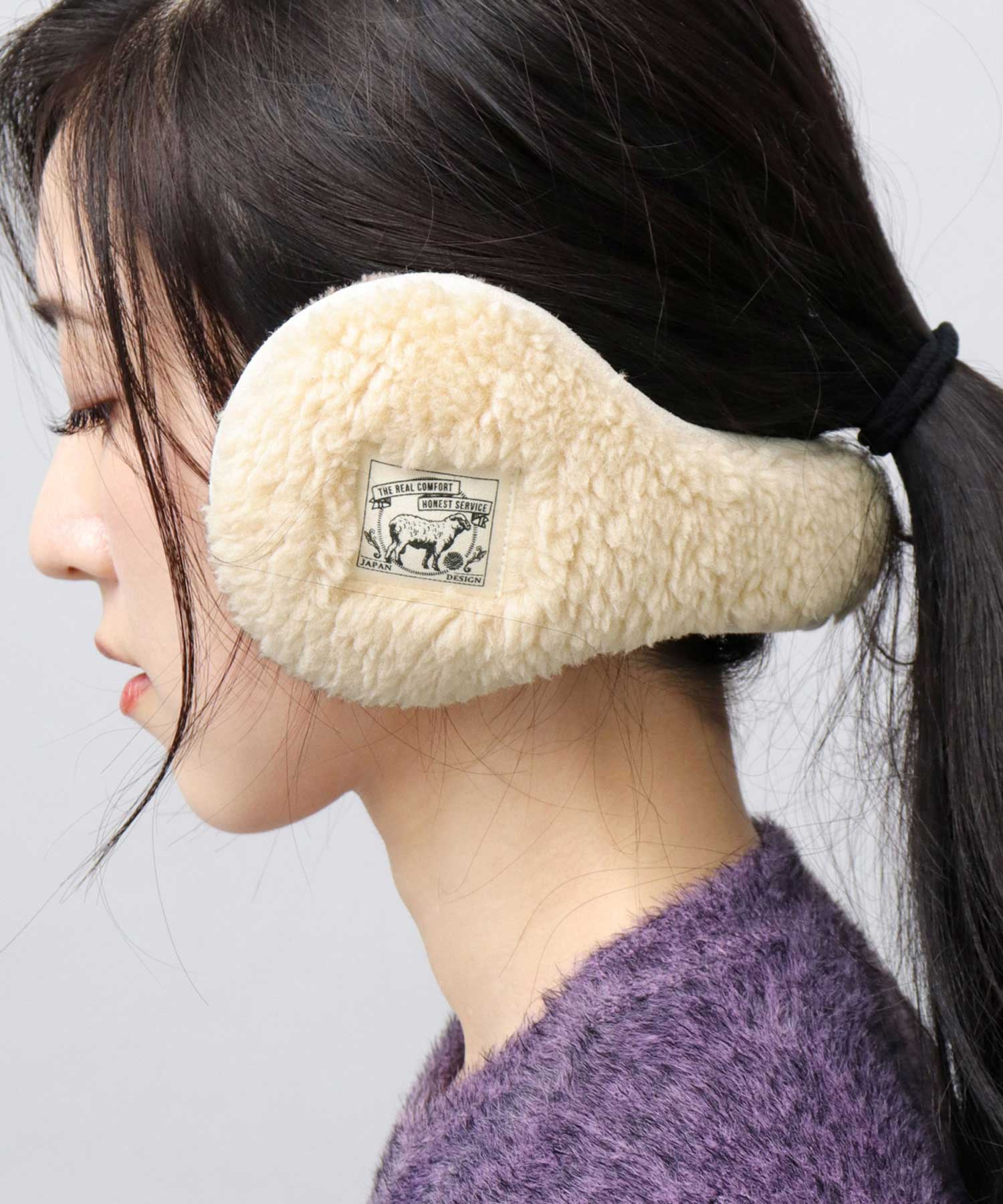 A.M.S.select fluffy boa earmuffs ear warmers cold protection commuting school
