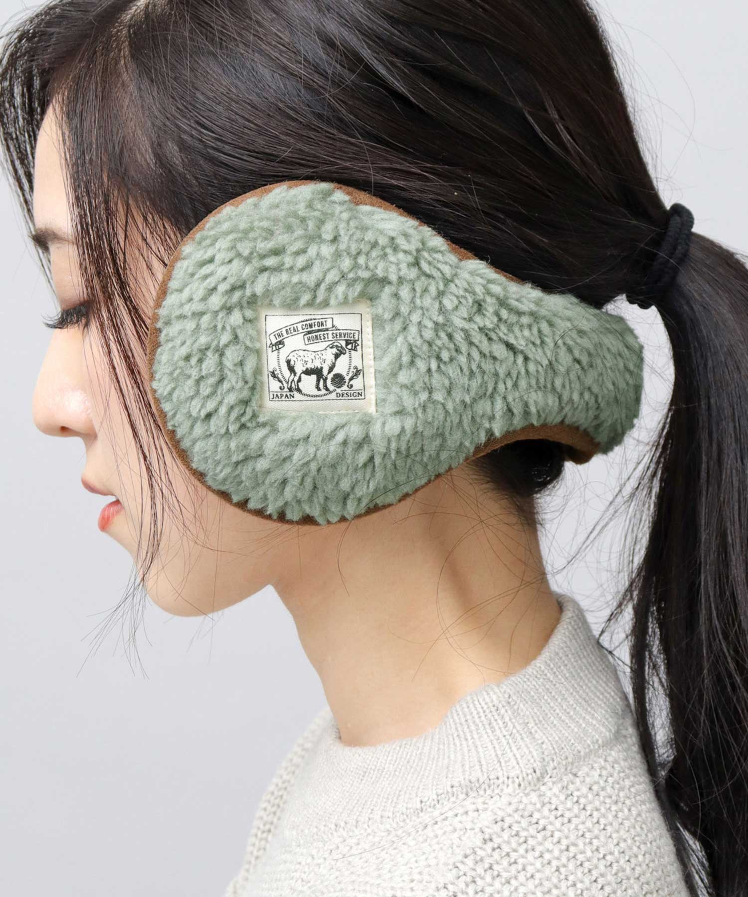 A.M.S.select fluffy boa earmuffs ear warmers cold protection commuting school