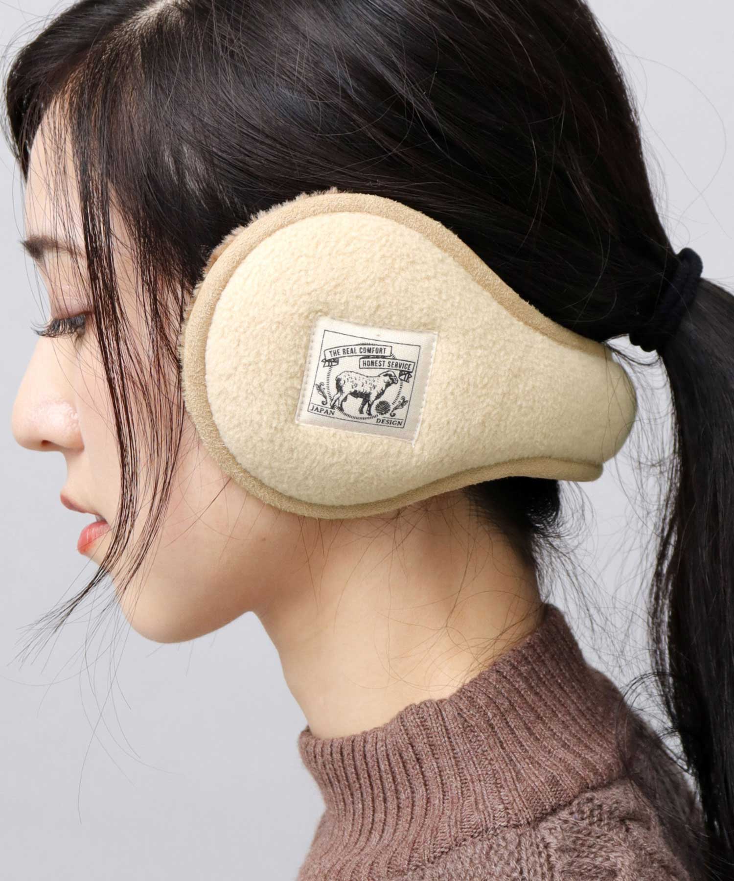 A.M.S.select fluffy boa earmuffs ear warmers cold protection commuting school