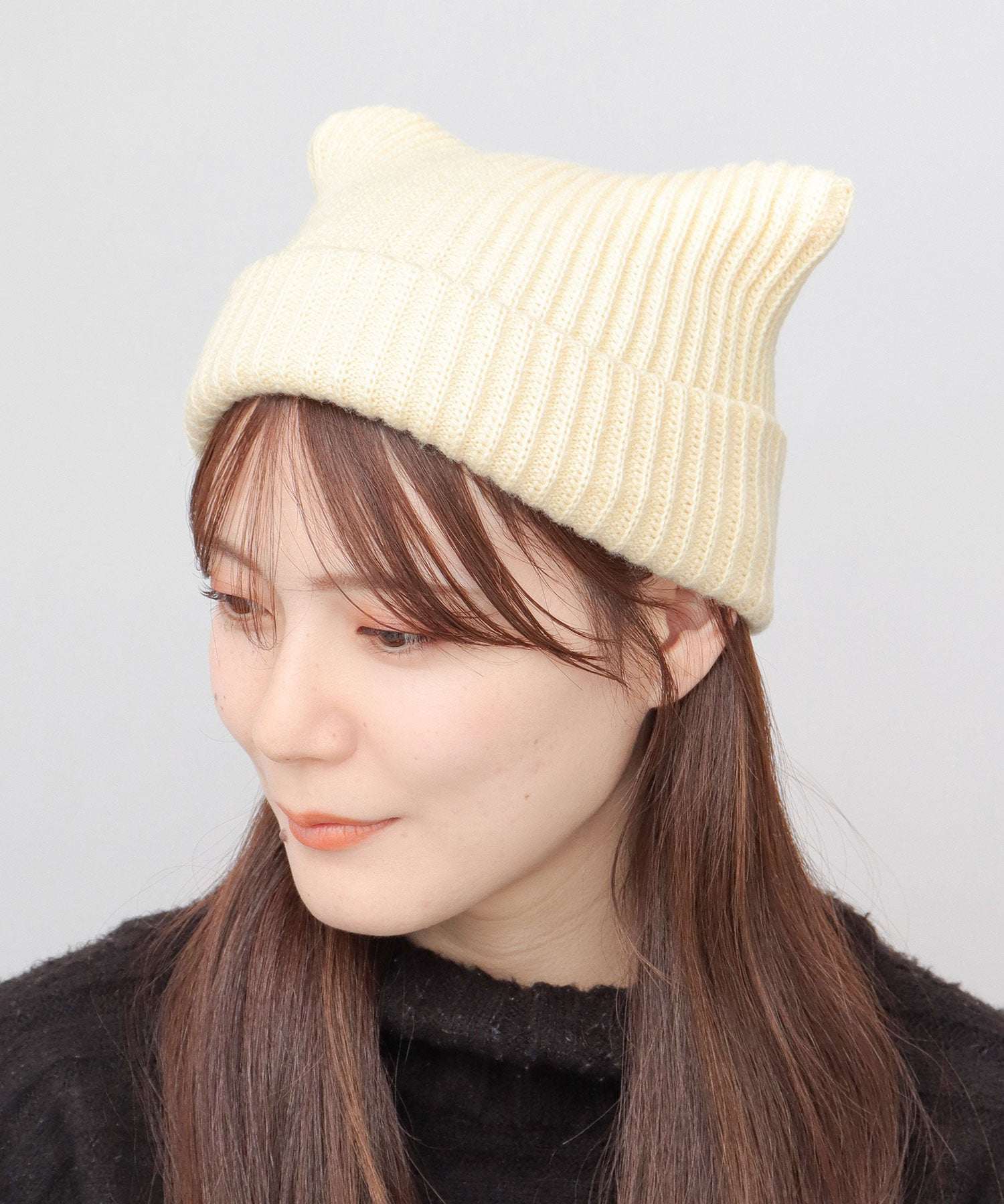 A.M.S.select A.M.S.select Knit Hat Cat Ears Knit Cap