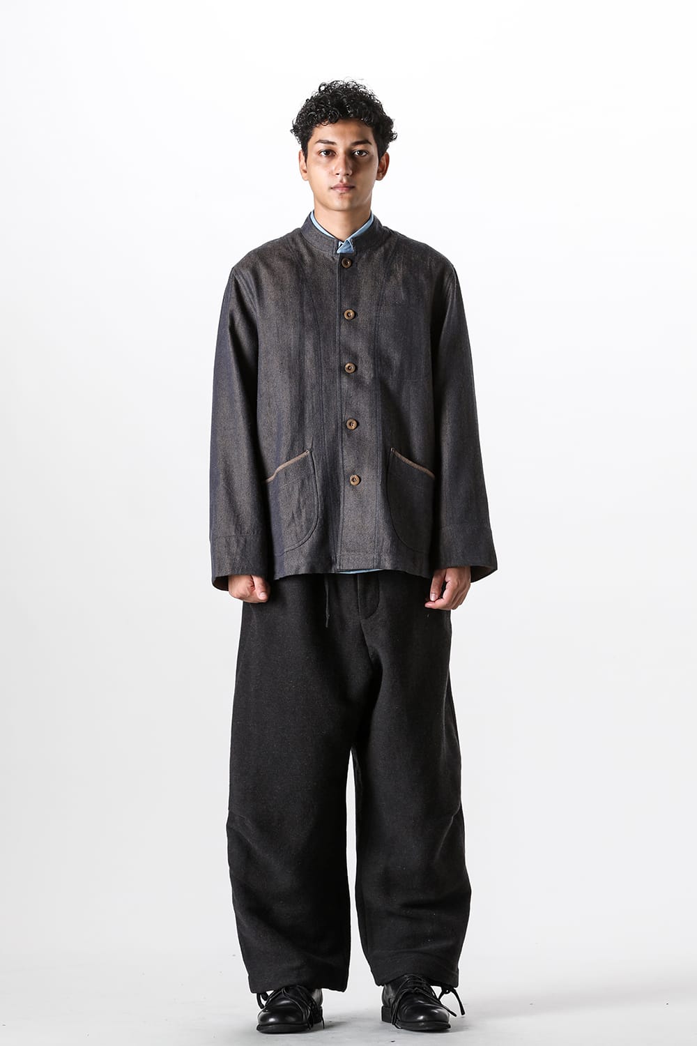 アヴィヴァ ジフェイ シュエ Aviva Jifei Xue Wool Linen Satin Parachute Pants （Black） Black