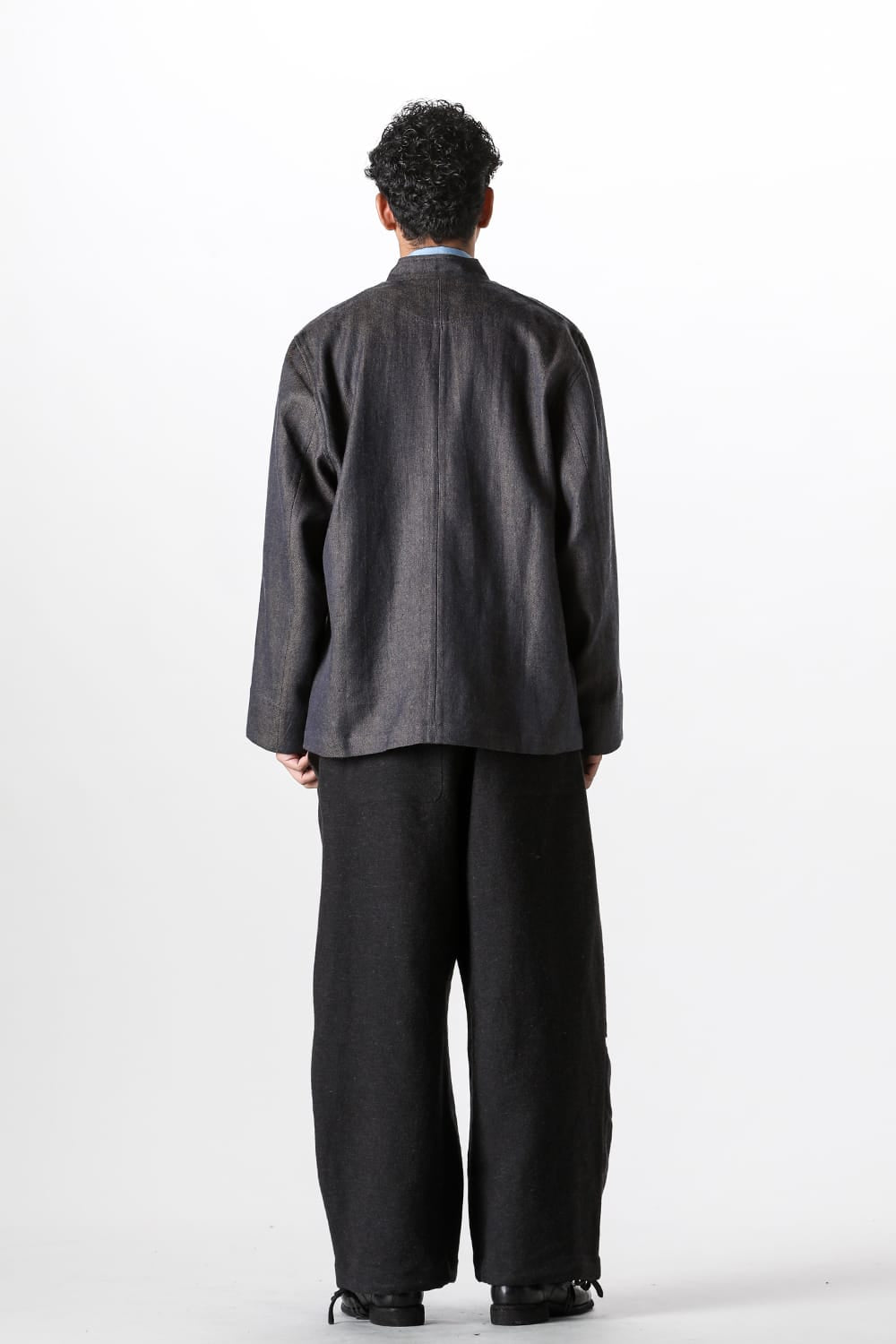 アヴィヴァ ジフェイ シュエ Aviva Jifei Xue Wool Linen Satin Parachute Pants （Black） Black