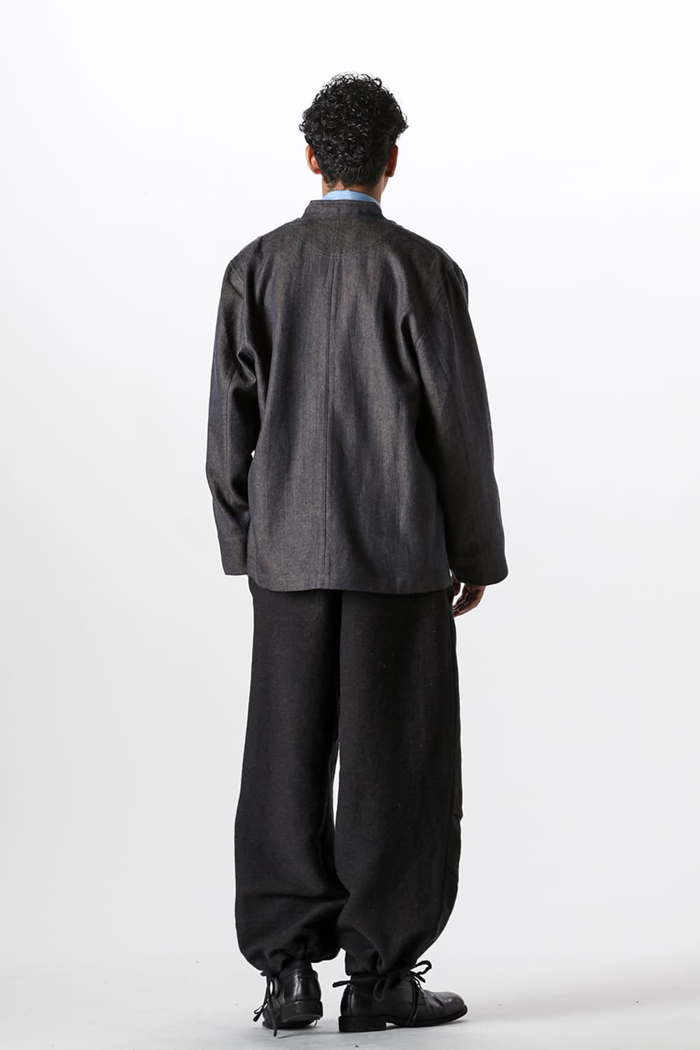 アヴィヴァ ジフェイ シュエ Aviva Jifei Xue Wool Linen Satin Parachute Pants （Black） Black