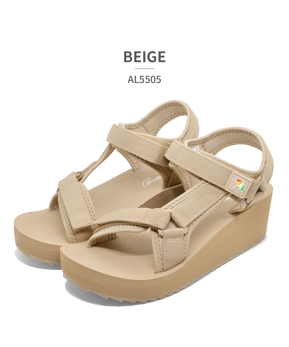 アーノルドパーマー Arnold Palmer FOOTWEAR レディース スポーツサンダル AL5501,ベージュ