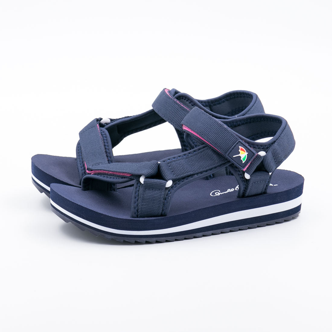 アーノルド パーマー フットウェアー Arnold Palmer FOOTWEAR レディース スポーツサンダル AL5418 マジックテープ スポサン カジュアル 軽量 歩きやすい 旅行 夏,ネイビー