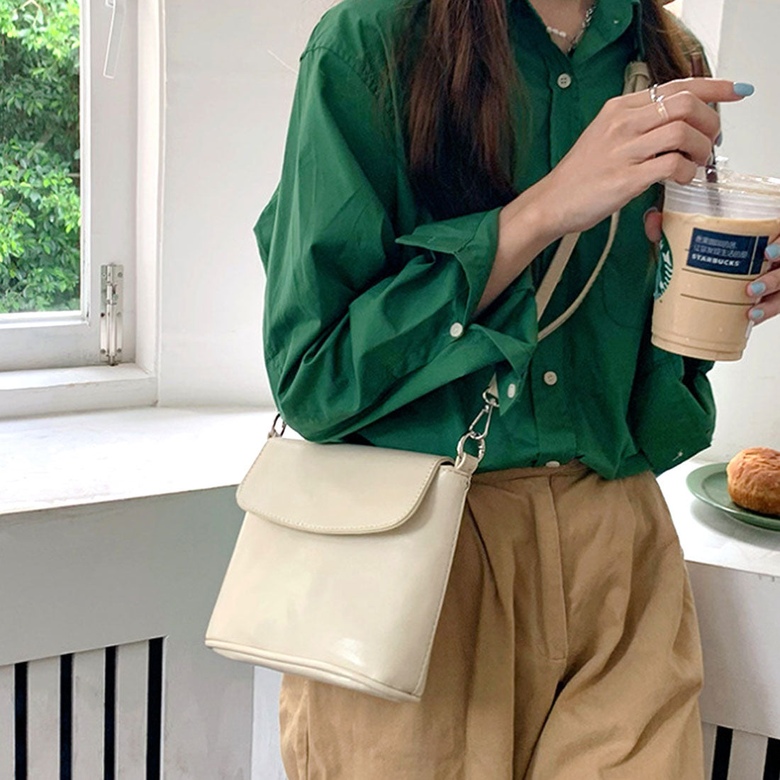 Amulet 2WAY Simple Mini Bag for Women, Shoulder Bag, Plain, for Teens, 20s, 30s, Korean Fashion, Korean, Cover, Simple, Compact, for Kids