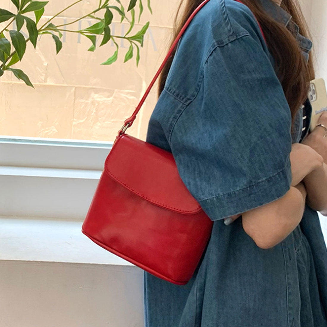 Amulet 2WAY Simple Mini Bag for Women, Shoulder Bag, Plain, for Teens, 20s, 30s, Korean Fashion, Korean, Cover, Simple, Compact, for Kids