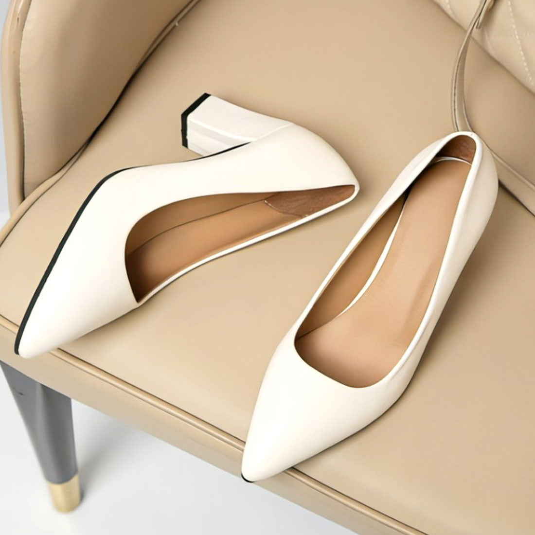 Amulet Simple Heel Pumps for Women, 7cm Heel, Pointed Toe, Simple, Elegant, For Commuting